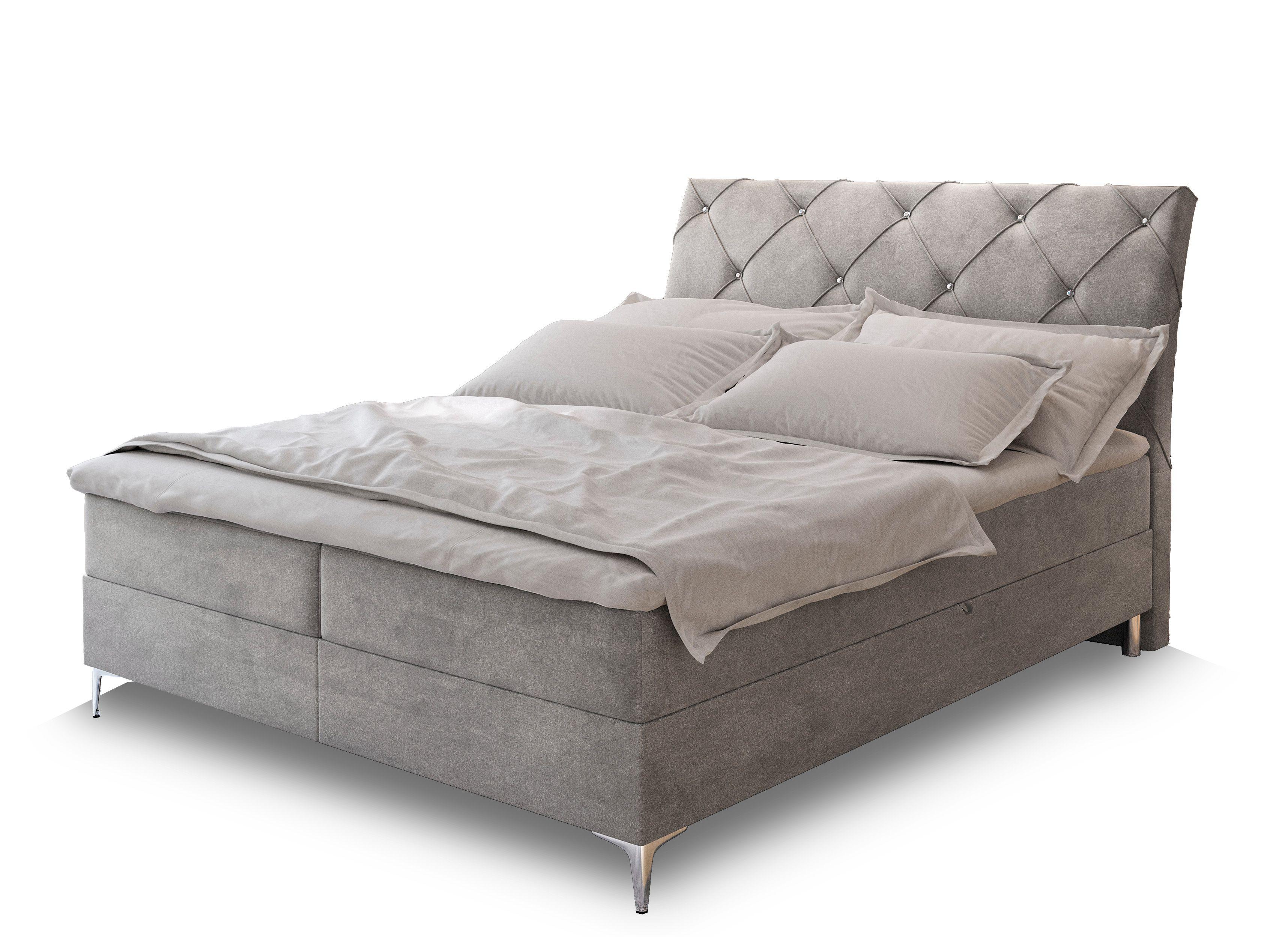 wohnli-moebel-suche-800000651521 Wohnli Möbelsuche - BOXBETT MACON 160x200 cm mit Matratze und Topper - Grau