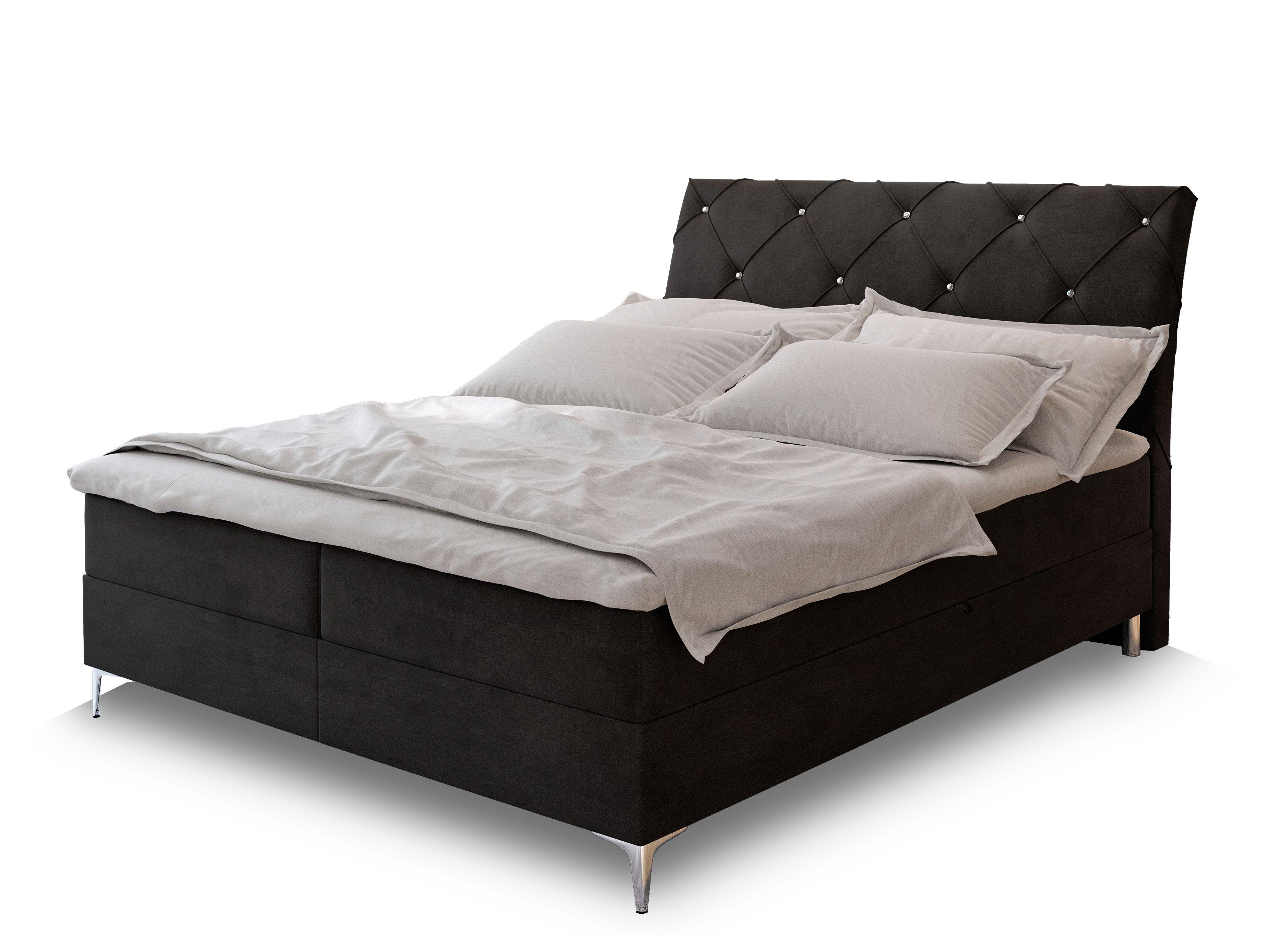 wohnli-moebel-suche-800000651550 Wohnli Möbelsuche - BOXBETT MACON 140x200 cm mit Matratze und Topper - Schwarz