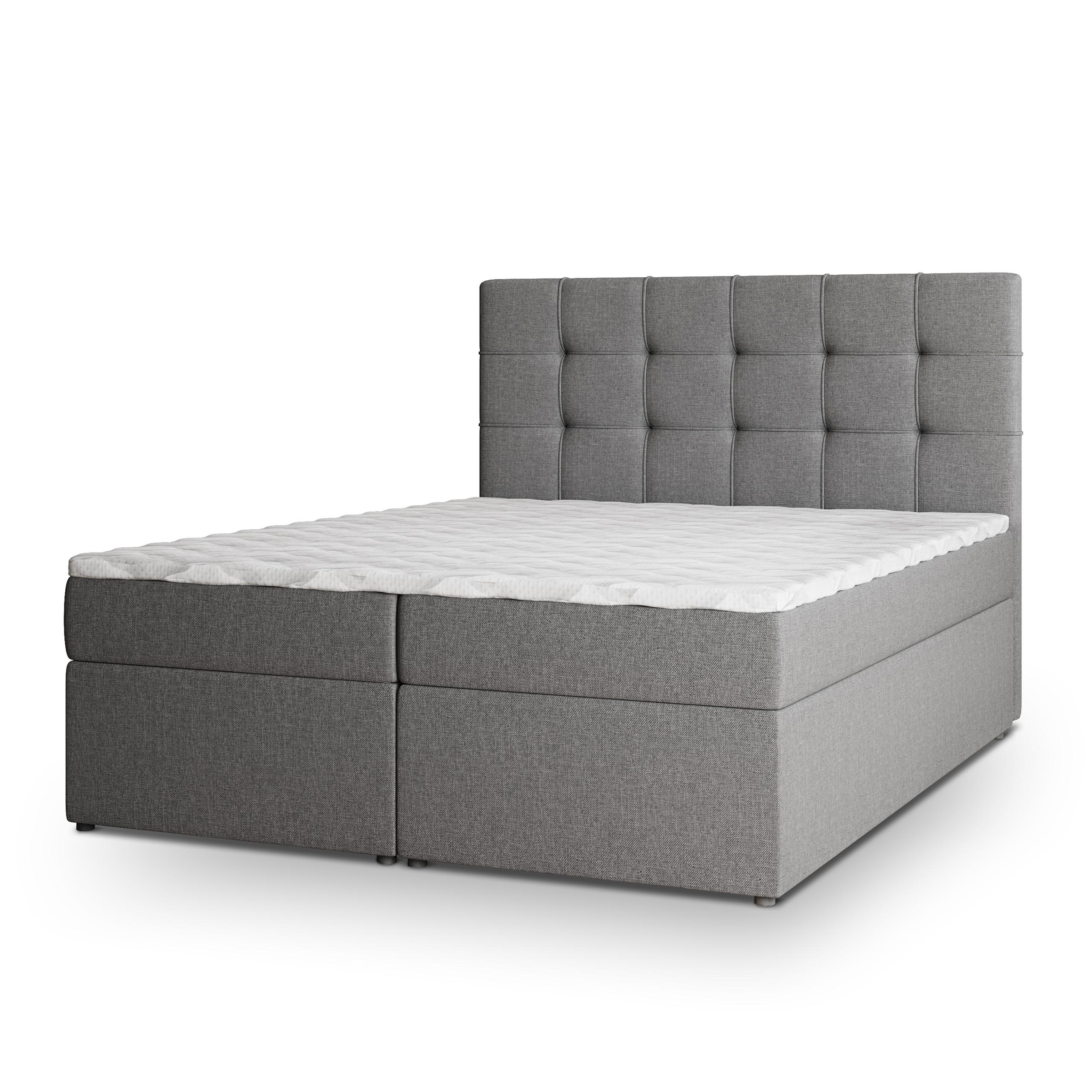 wohnli-moebel-suche-800000651556 Wohnli Möbelsuche - BOXBETT PALMA 140x200 cm mit Matratze und Topper - Hellgrau