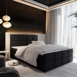 wohnli-moebel-suche-800000651582-1 BOXBETT ARIEL 180x200 cm mit Matratze und Topper - Schwarz Holz MASSENO Möbel > Betten > Boxspringbetten Schwarz