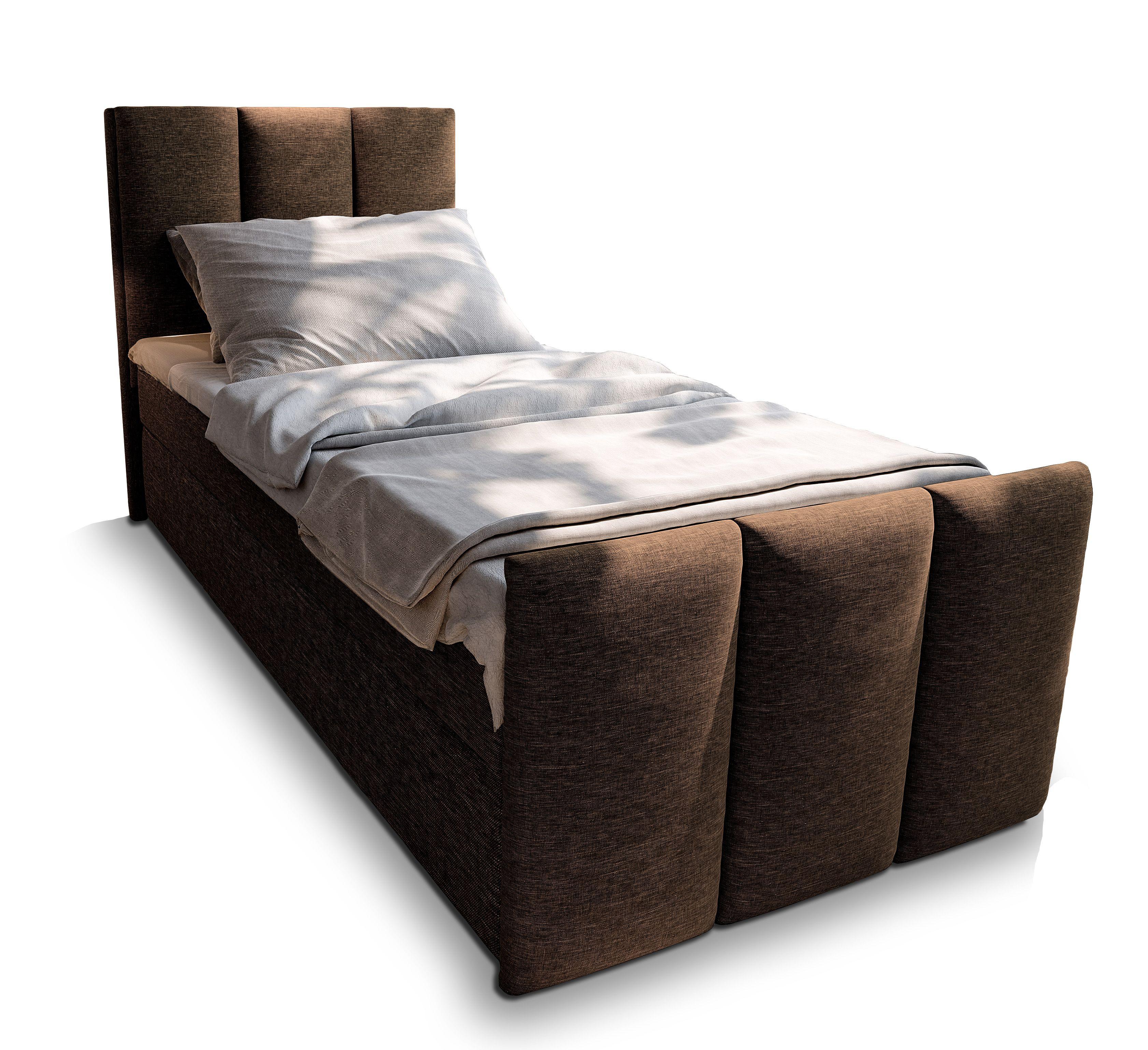 wohnli-moebel-suche-800000651591 Wohnli Möbelsuche - BOXBETT LAGO 100 100x200 cm mit Matratze und Topper - Braun