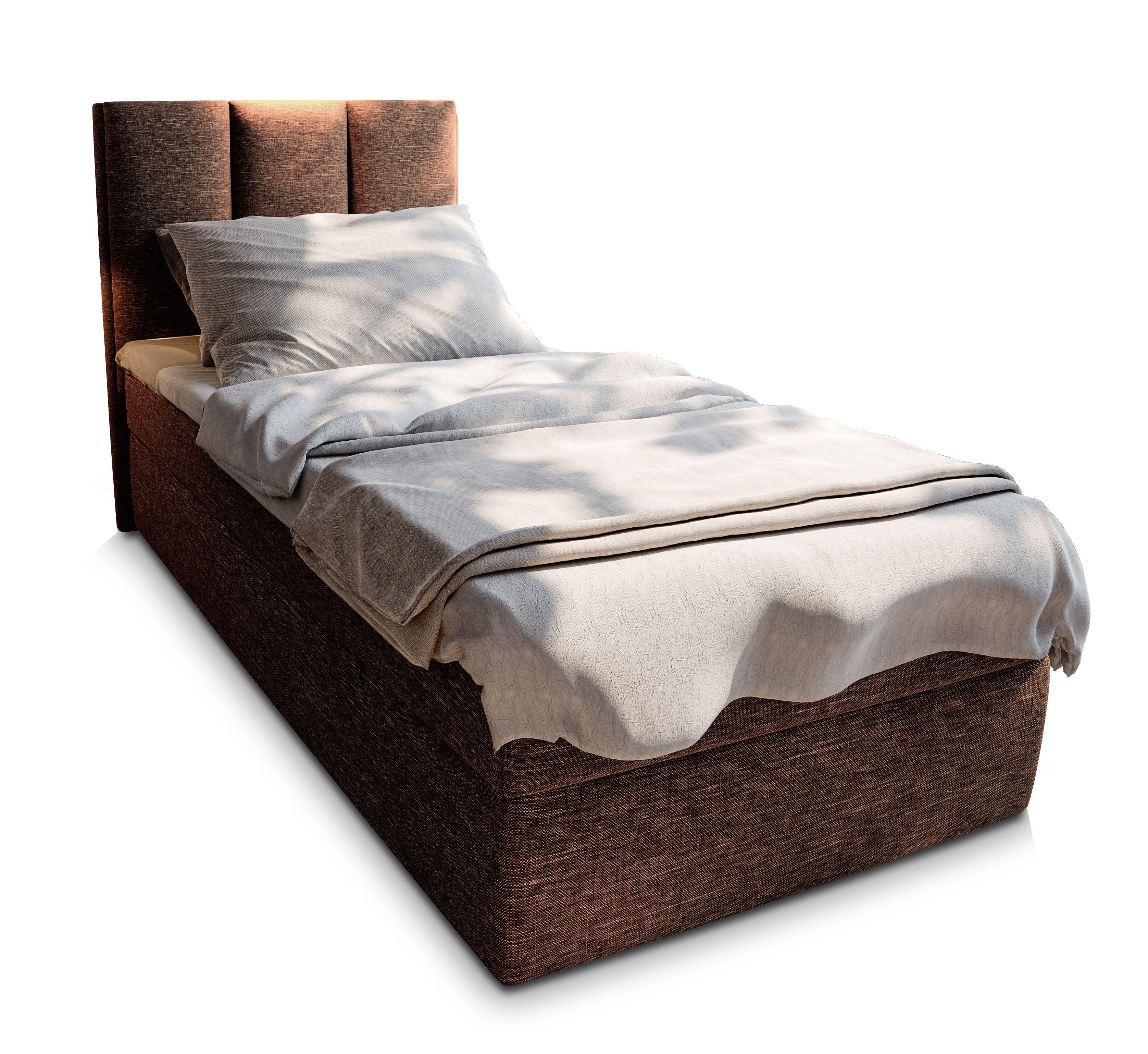wohnli-moebel-suche-800000651615 Wohnli Möbelsuche - BOXBETT MERIL 100 100x200 cm mit Matratze und Topper - Braun