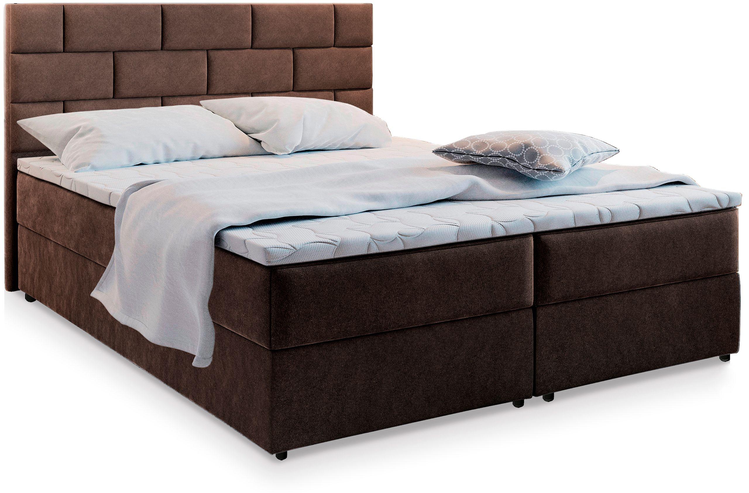 wohnli-moebel-suche-800000651634 Wohnli Möbelsuche - BOXBETT KERLO 140x200 cm mit Matratze und Topper - Braun