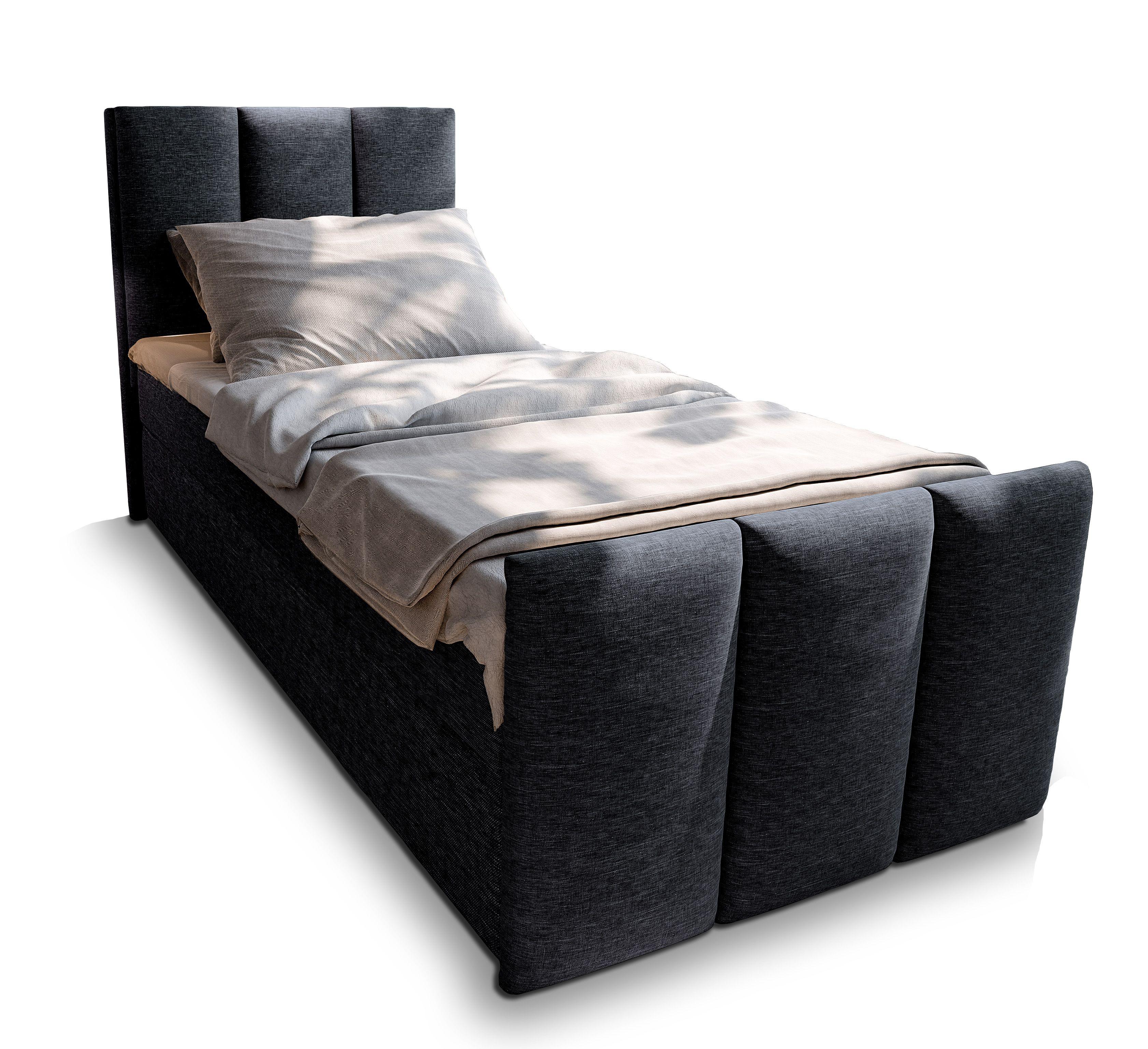 wohnli-moebel-suche-800000651665 Wohnli Möbelsuche - BOXBETT LAGO 80 80x200 cm mit Matratze und Topper - Schwarz