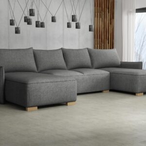 wohnli-moebel-suche-800000656524-1 WOHNLANDSCHAFT Focus U Textil MIRJAN24 Möbel > Sofas & Couches > Wohnlandschaften > Wohnlandschaften U-Form Grau