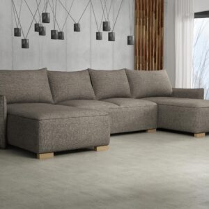 wohnli-moebel-suche-800000656579-1 WOHNLANDSCHAFT Focus U Textil MIRJAN24 Möbel > Sofas & Couches > Wohnlandschaften > Wohnlandschaften U-Form Braun