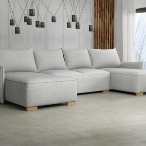 wohnli-moebel-suche-800000656585-1 WOHNLANDSCHAFT Focus U Textil MIRJAN24 Möbel > Sofas & Couches > Wohnlandschaften > Wohnlandschaften U-Form Grau