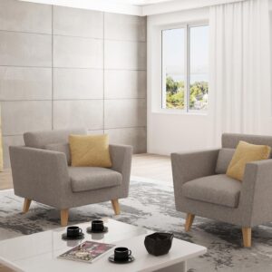 SESSEL Mario Dunkelbeige Microfaser Textil S-Style Möbel Möbel > Sessel > Polstersessel Beige