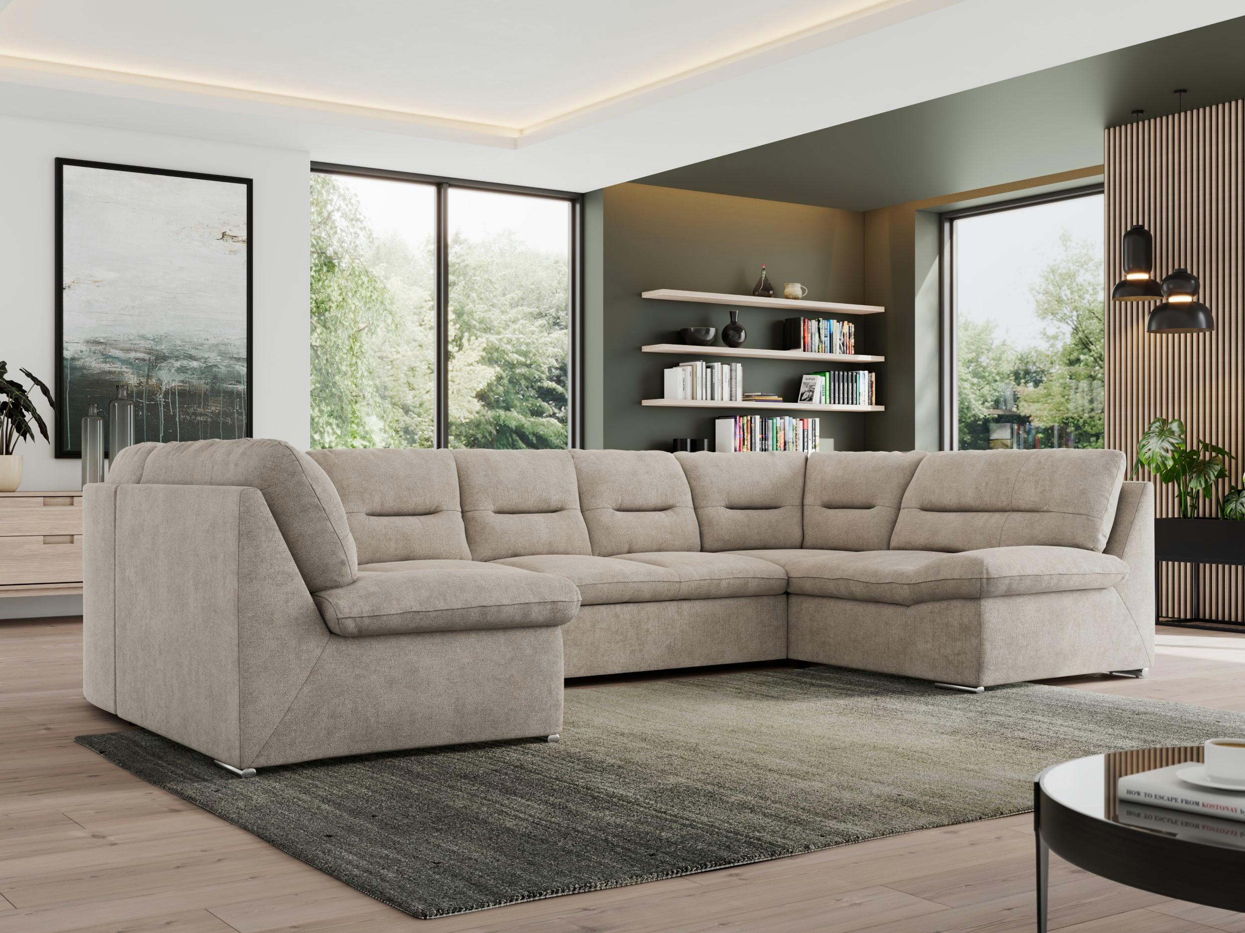 wohnli-moebel-suche-800000663480-1 WOHNLANDSCHAFT MORBIDO U Beige Struktur Textil MKS Möbel > Sofas & Couches > Wohnlandschaften > Wohnlandschaften U-Form Beige