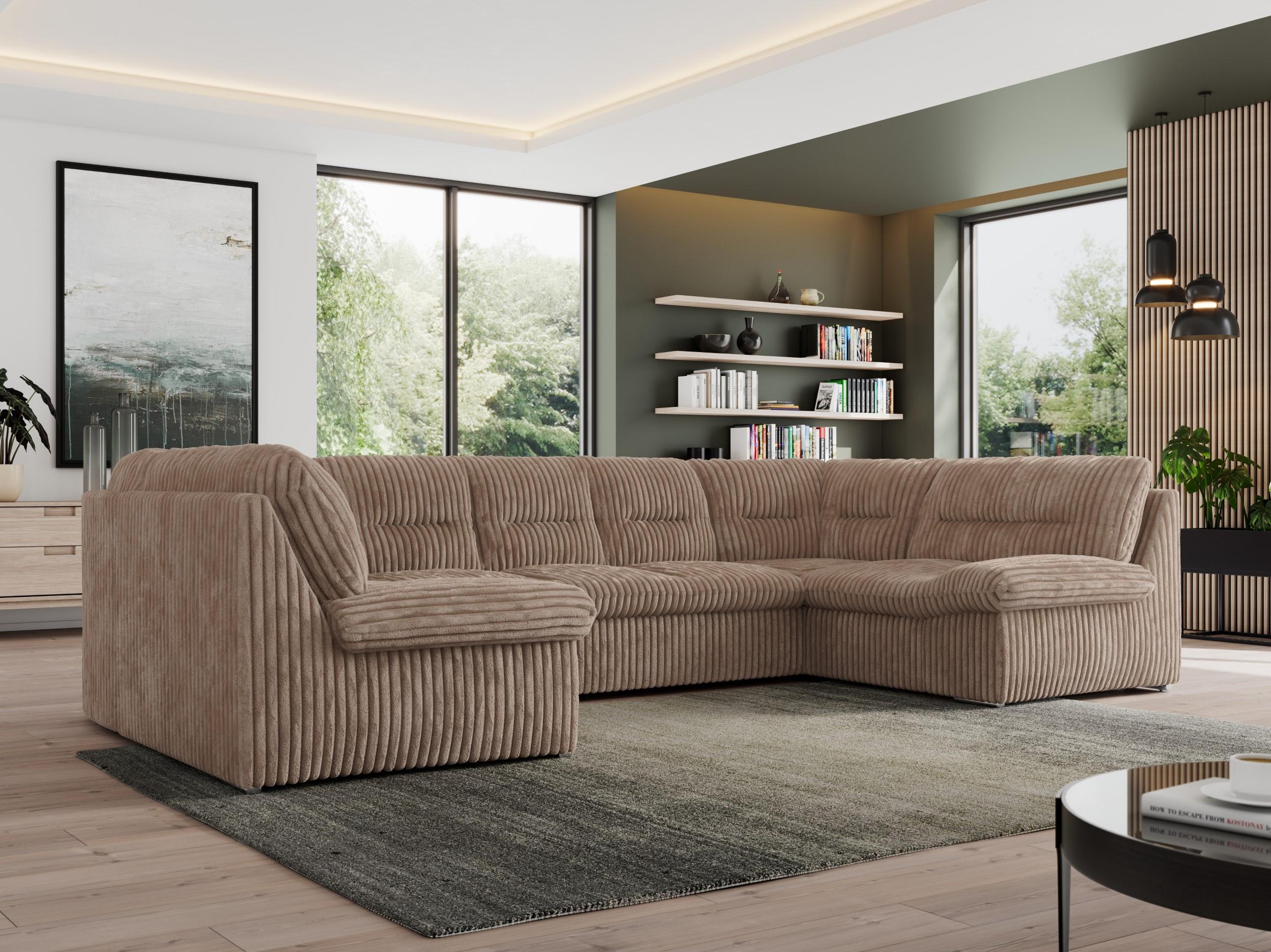WOHNLANDSCHAFT MORBIDO U Braun Cord Textil MKS Möbel > Sofas & Couches > Wohnlandschaften > Wohnlandschaften U-Form Braun