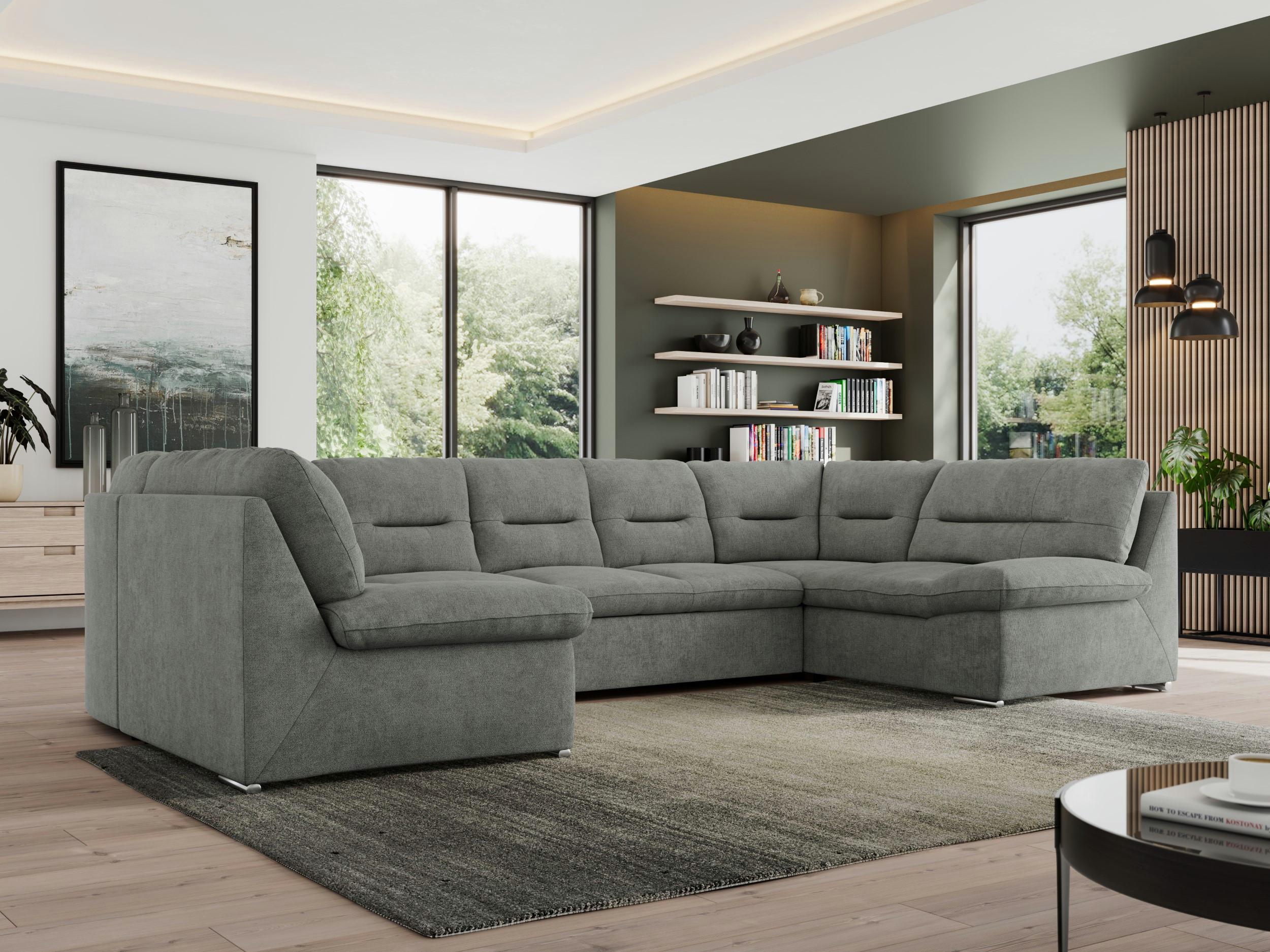 WOHNLANDSCHAFT MORBIDO U Grau Struktur Textil MKS Möbel > Sofas & Couches > Wohnlandschaften > Wohnlandschaften U-Form Grau