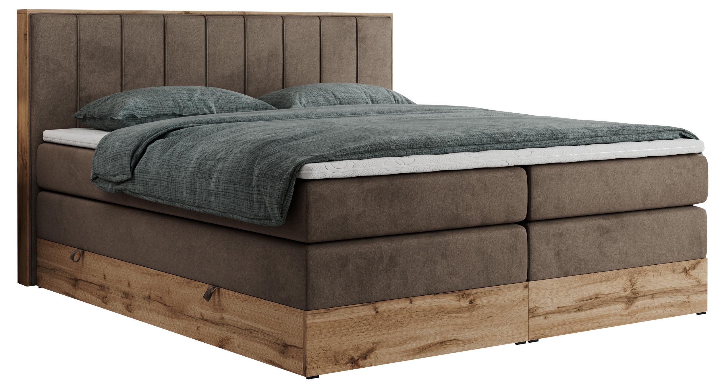 wohnli-moebel-suche-800000664190 Wohnli Möbelsuche - BOXSPRINGBETT BELLISSIMO KING 200/200 Braun Velvet - H4