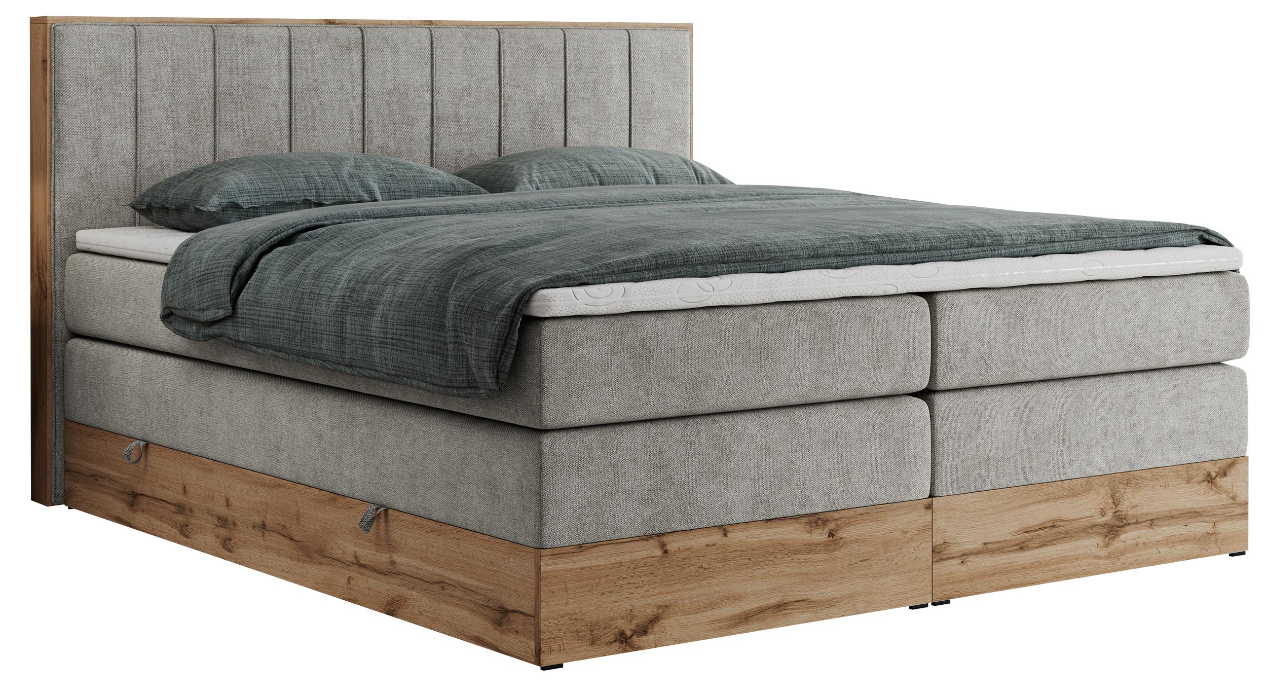 wohnli-moebel-suche-800000664259 Wohnli Möbelsuche - BOXSPRINGBETT BELLISSIMO KING 200/200 Hellgrau Struktur - H4