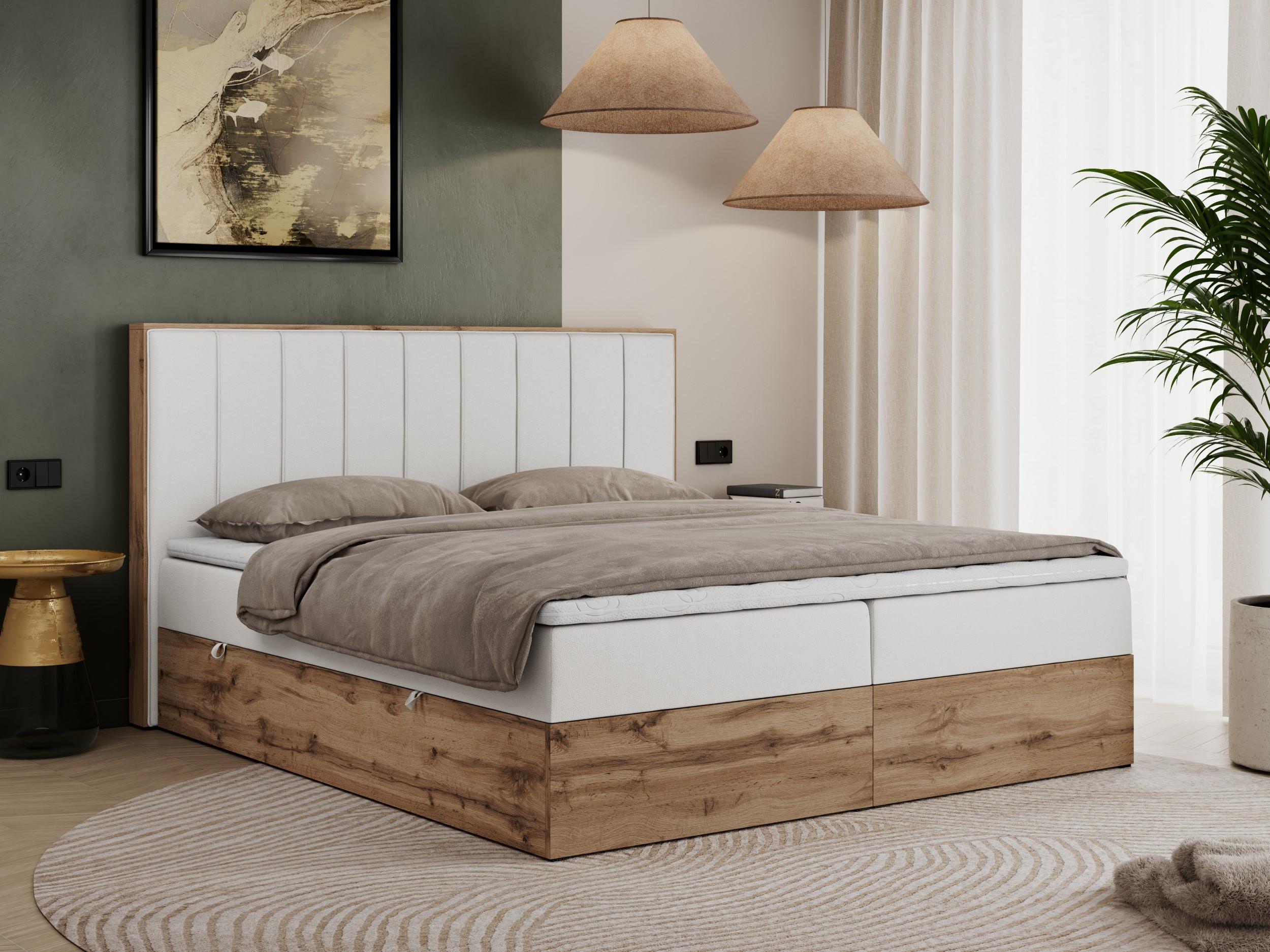 wohnli-moebel-suche-800000665285-1 BOXBETT BELLISSIMO 160/200 Weiß Kunstleder - H4 Textil MKS Möbel > Betten > Boxspringbetten Weiß
