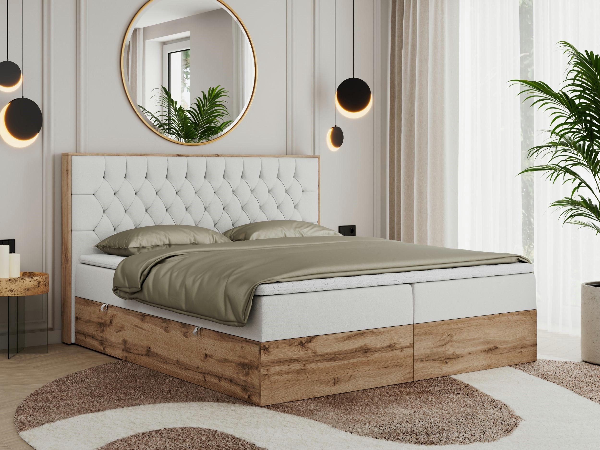 wohnli-moebel-suche-800000665329-1 BOXBETT AMORE 200/200 Weiß Velvet - H3 Textil MKS Möbel > Betten > Boxspringbetten Weiß
