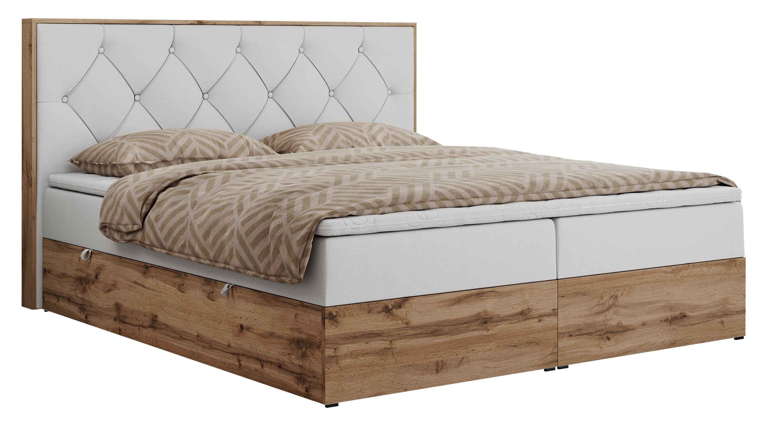 wohnli-moebel-suche-800000665358 Wohnli Möbelsuche - BOXBETT VENETO 200/200 Weiß Kunstleder - H4