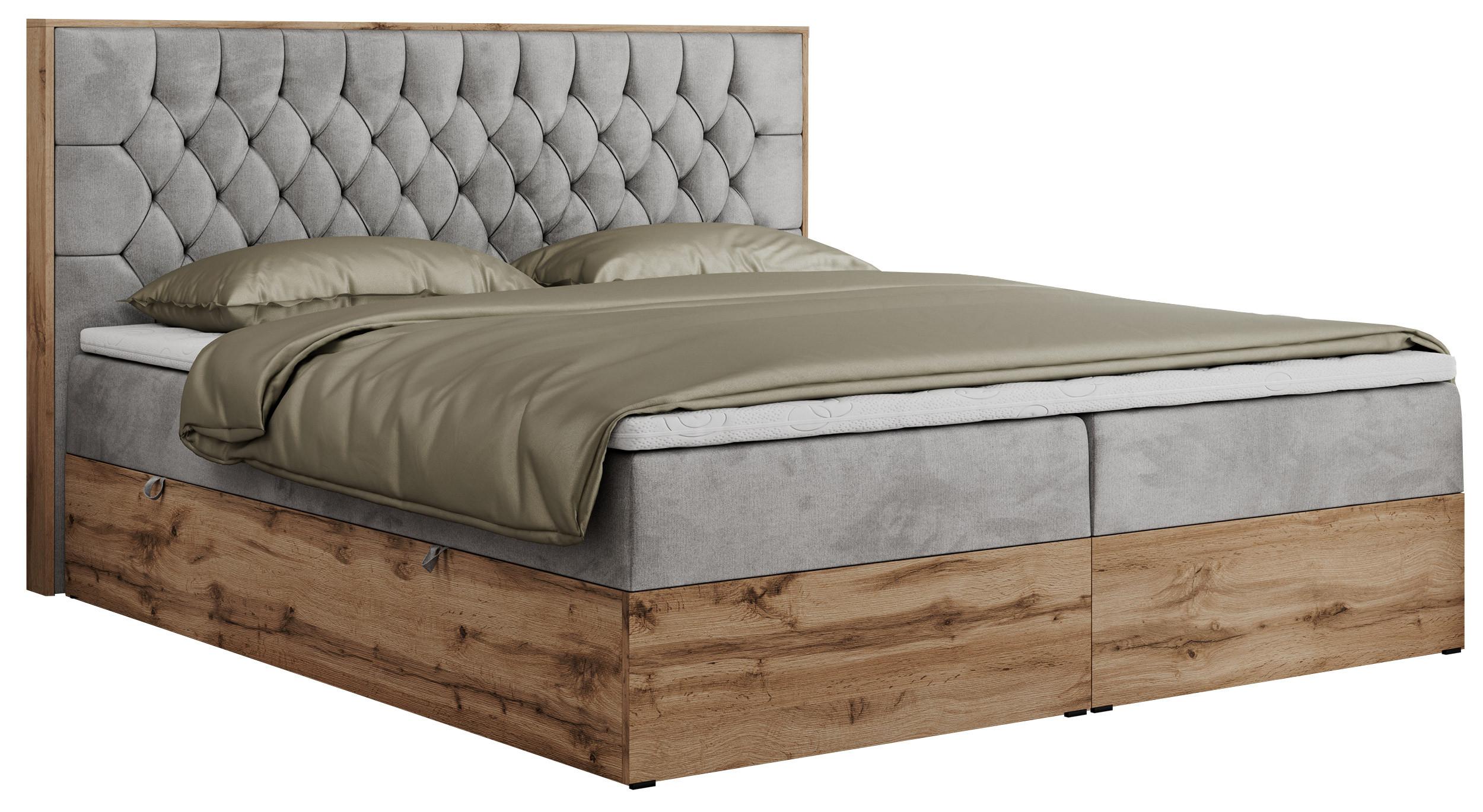 wohnli-moebel-suche-800000665360 Wohnli Möbelsuche - BOXBETT AMORE 140/200 Hellgrau Velvet - H4