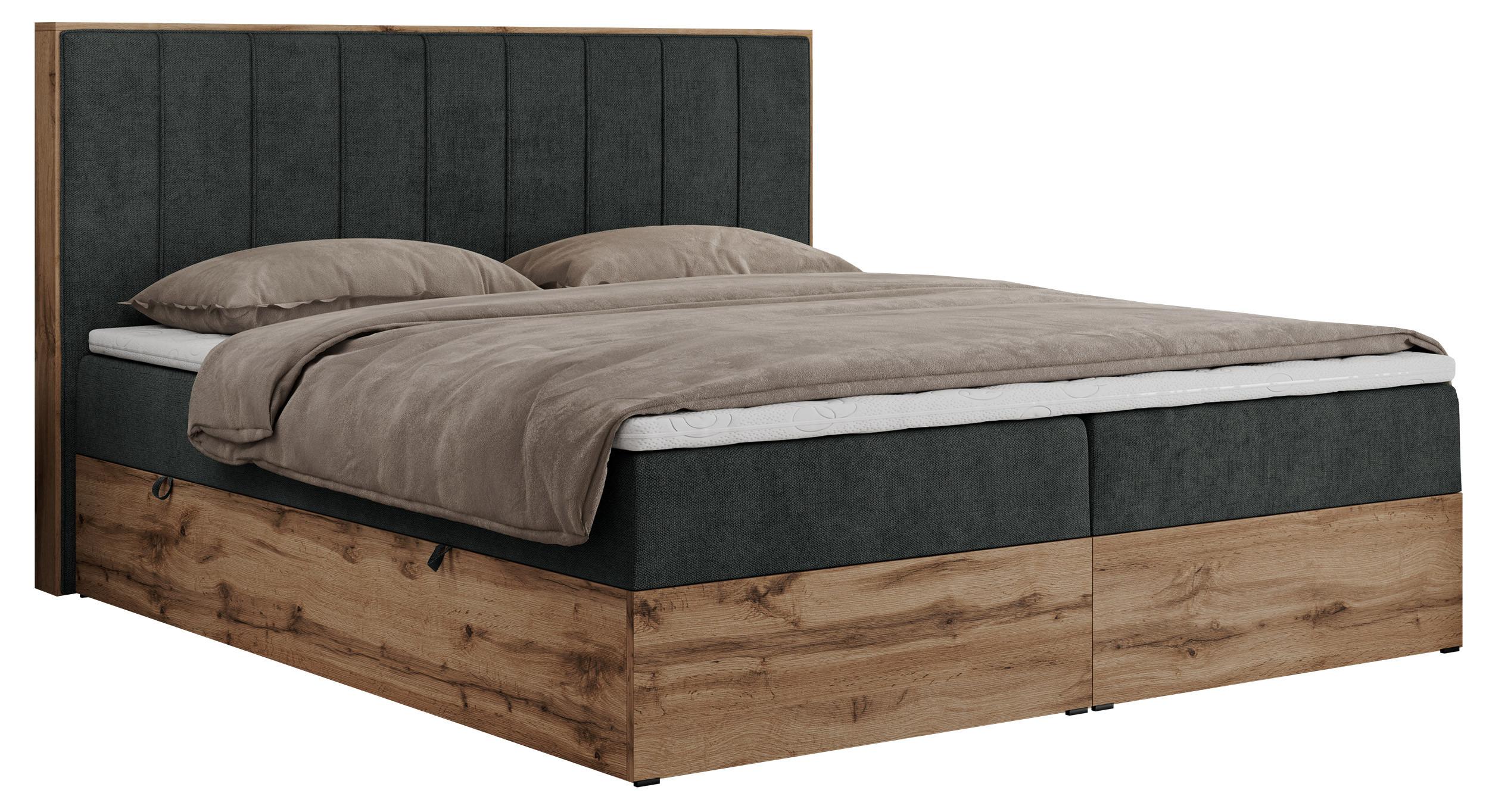 wohnli-moebel-suche-800000665384 Wohnli Möbelsuche - BOXBETT BELLISSIMO 160/200 Dunkelgrau Struktur - H3