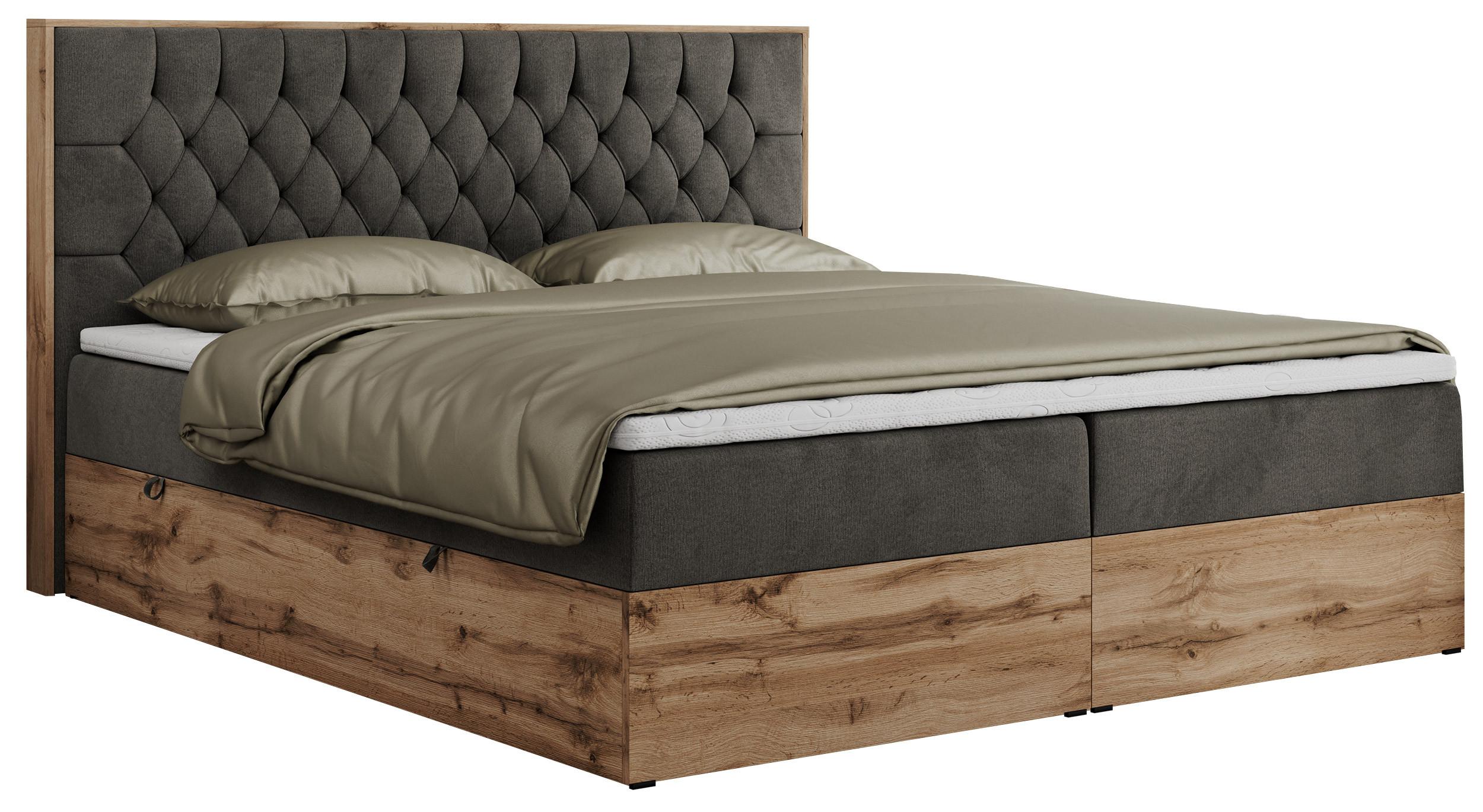 wohnli-moebel-suche-800000665388 Wohnli Möbelsuche - BOXBETT AMORE 140/200 Dunkelgrau Velvet - H4
