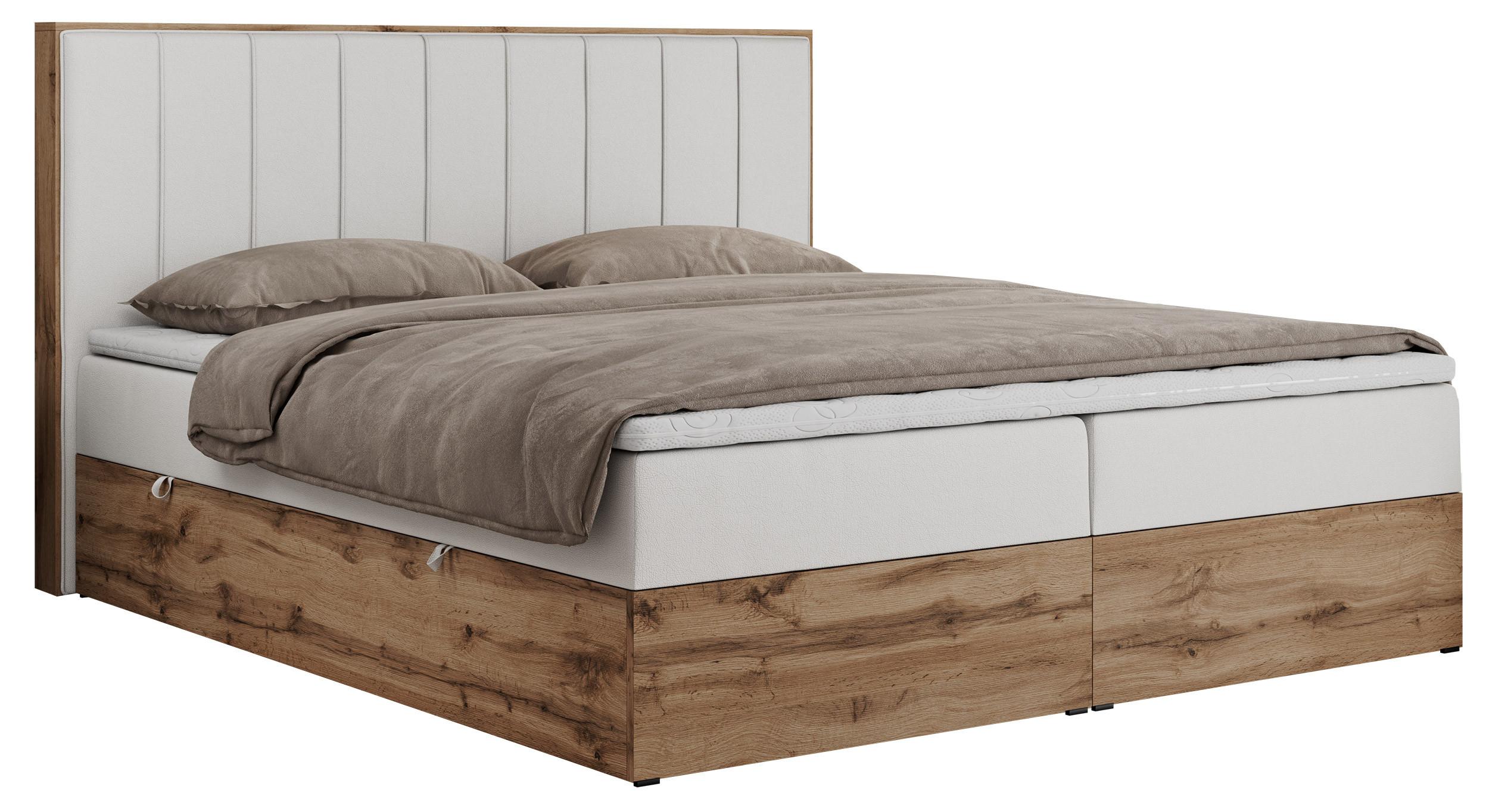 Wohnli Möbelsuche - BOXBETT BELLISSIMO 200/200 Weiß Kunstleder - H3