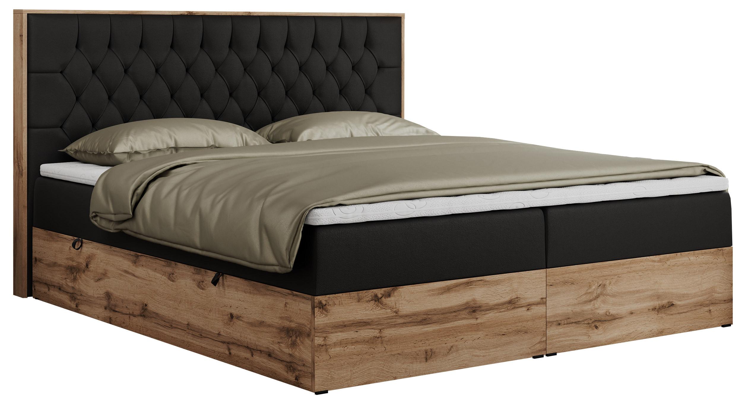 wohnli-moebel-suche-800000665425 Wohnli Möbelsuche - BOXBETT AMORE 140/200 Schwarz Velvet - H3