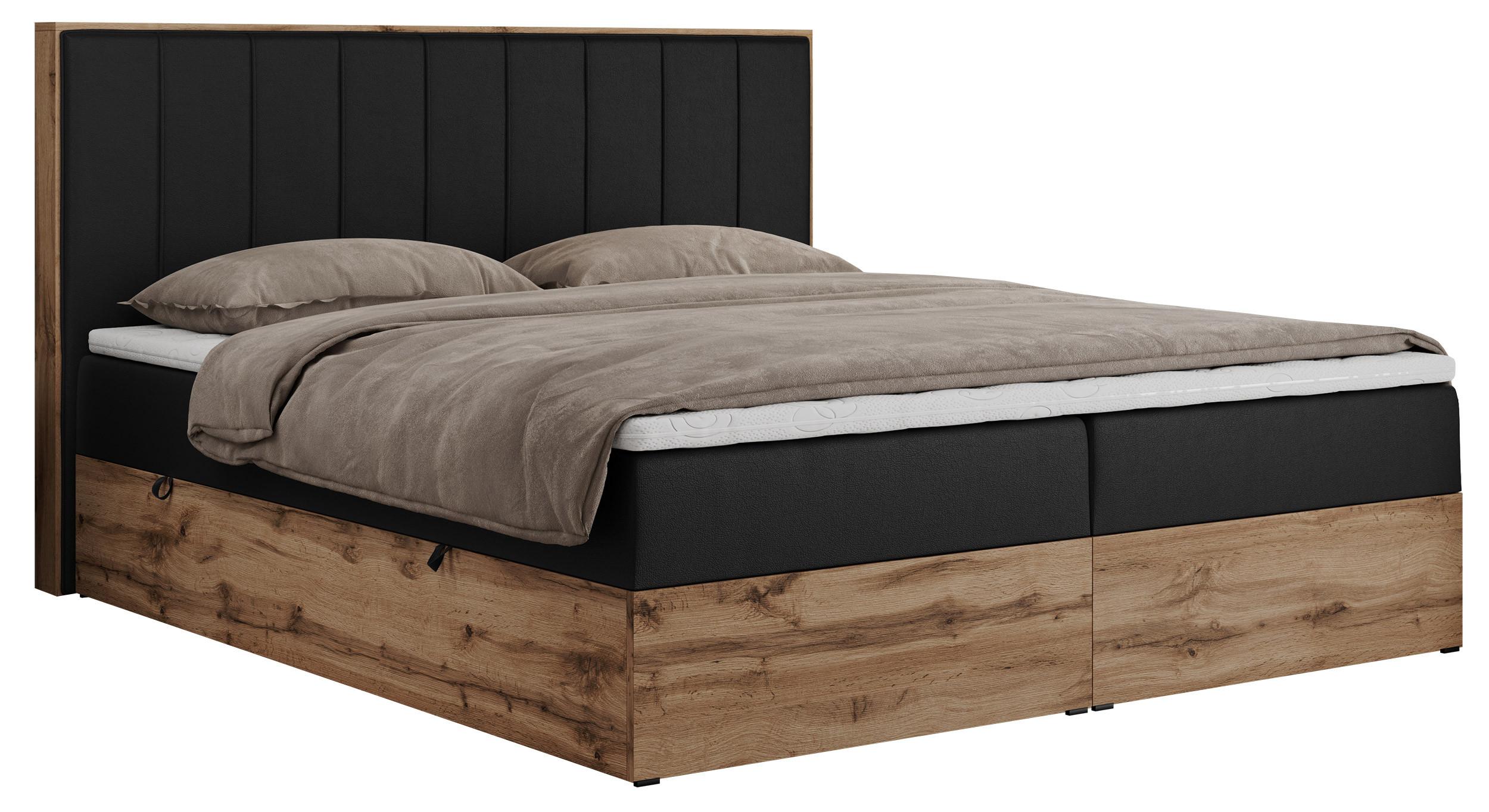 wohnli-moebel-suche-800000665428 Wohnli Möbelsuche - BOXBETT BELLISSIMO 160/200 Schwarz Kunstleder - H3