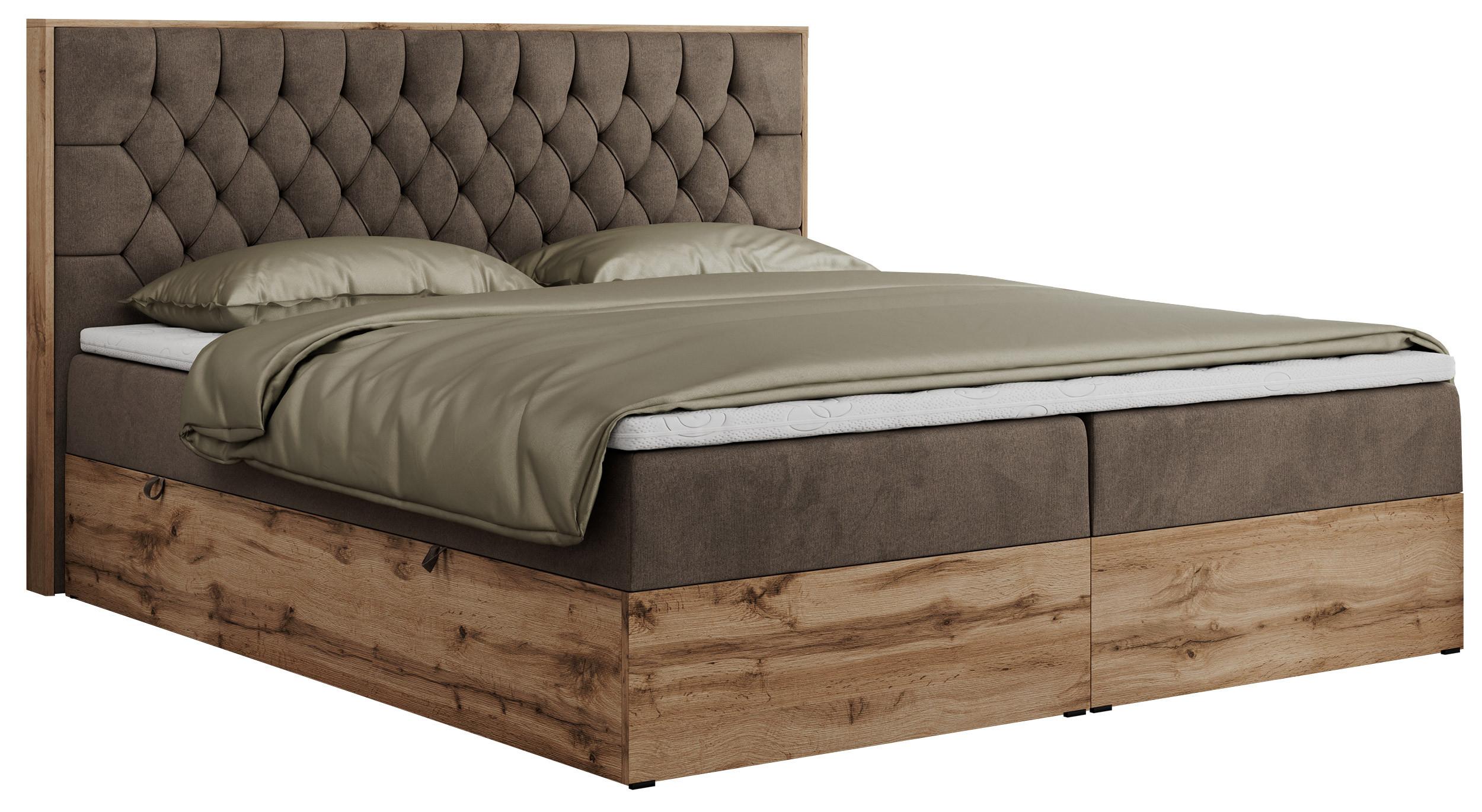 wohnli-moebel-suche-800000665463 Wohnli Möbelsuche - BOXBETT AMORE 140/200 Braun Velvet - H4