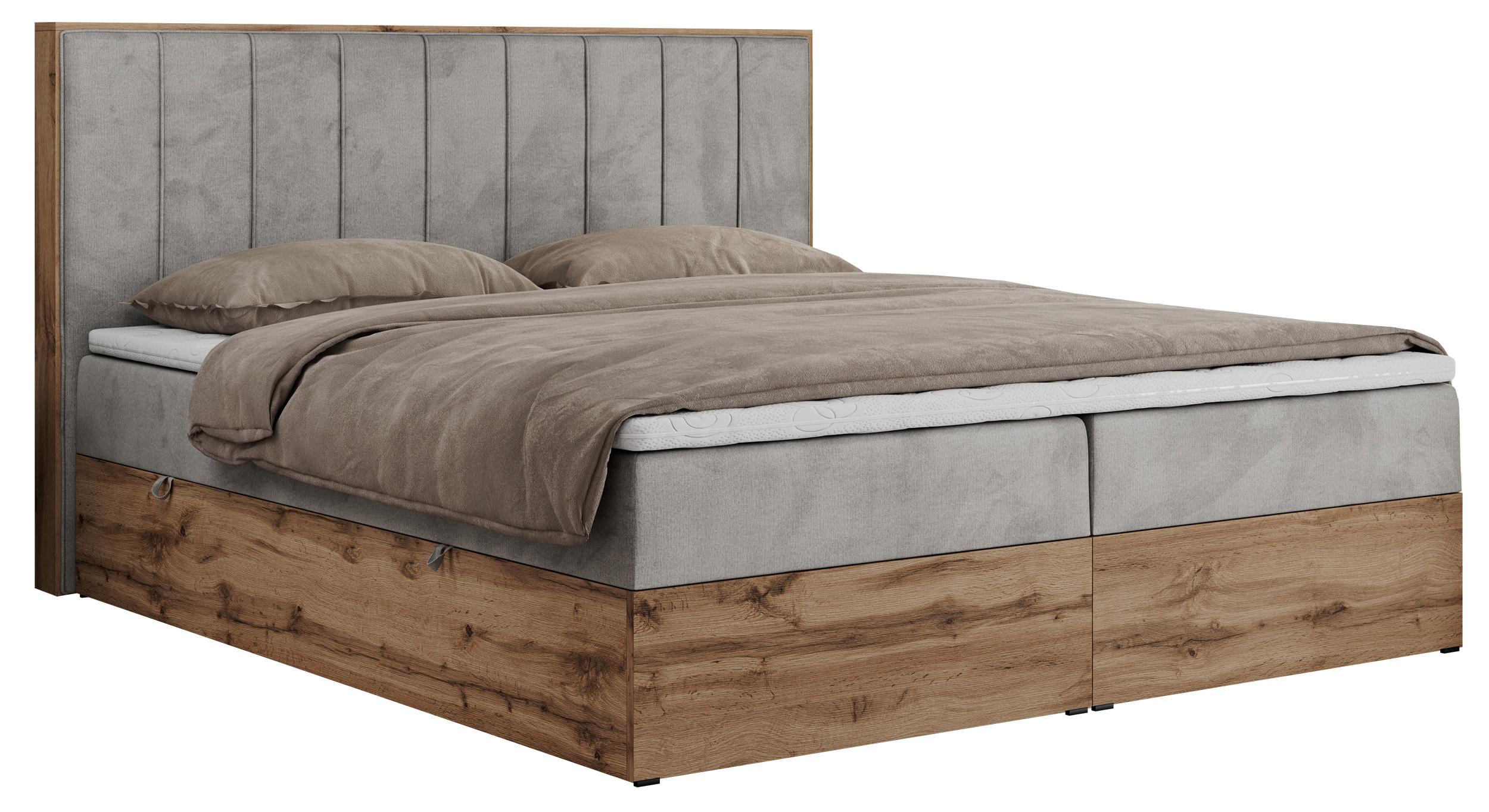 wohnli-moebel-suche-800000665511 Wohnli Möbelsuche - BOXBETT BELLISSIMO 160/200 Hellgrau Velvet - H3