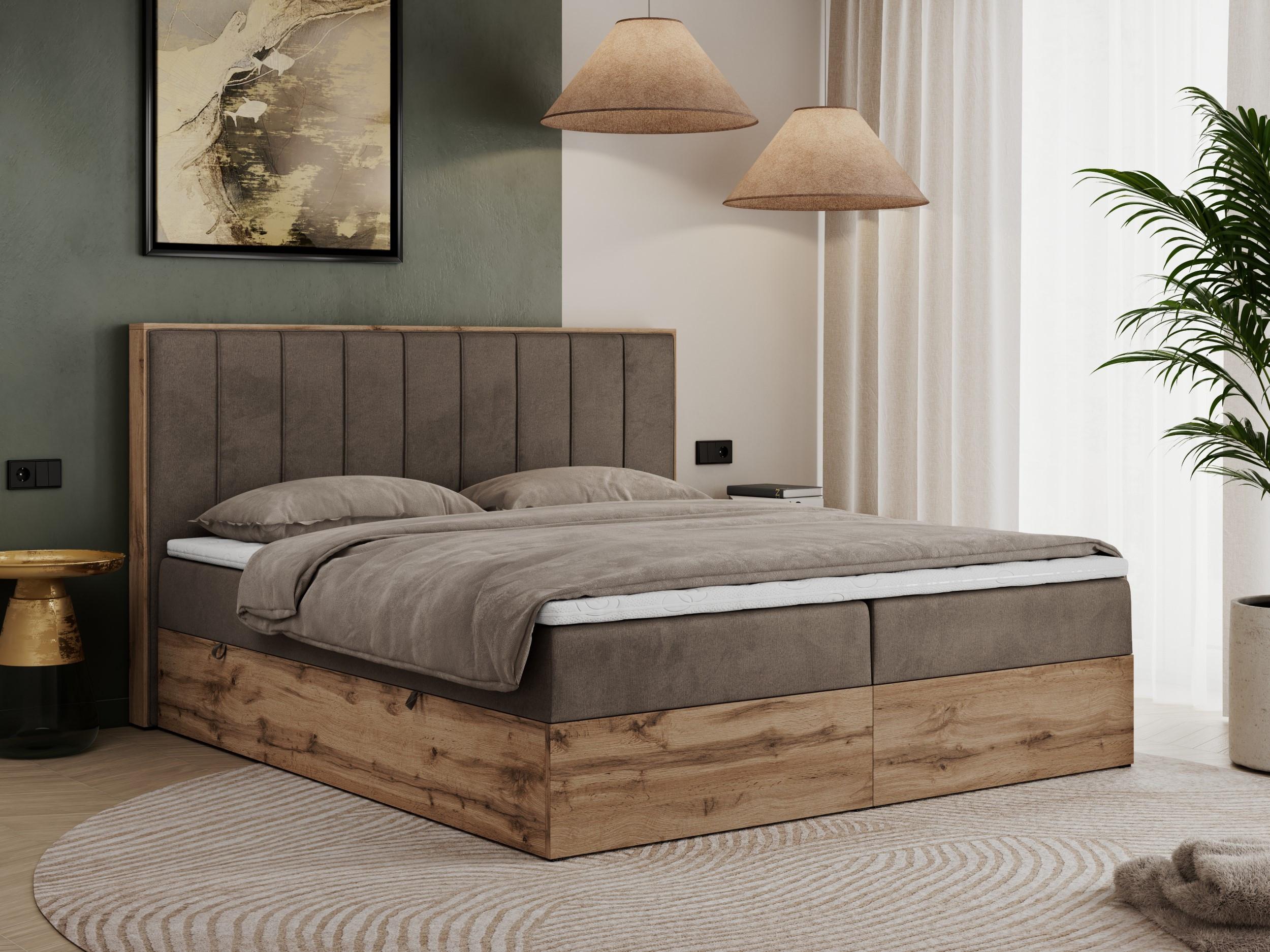 wohnli-moebel-suche-800000665548-1 BOXBETT BELLISSIMO 200/200 Braun Velvet - H3 Textil MKS Möbel > Betten > Boxspringbetten Braun