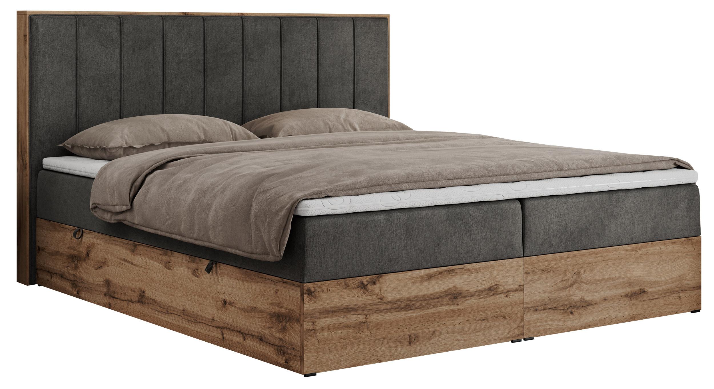 wohnli-moebel-suche-800000665552 Wohnli Möbelsuche - BOXBETT BELLISSIMO 160/200 Dunkelgrau Velvet - H4