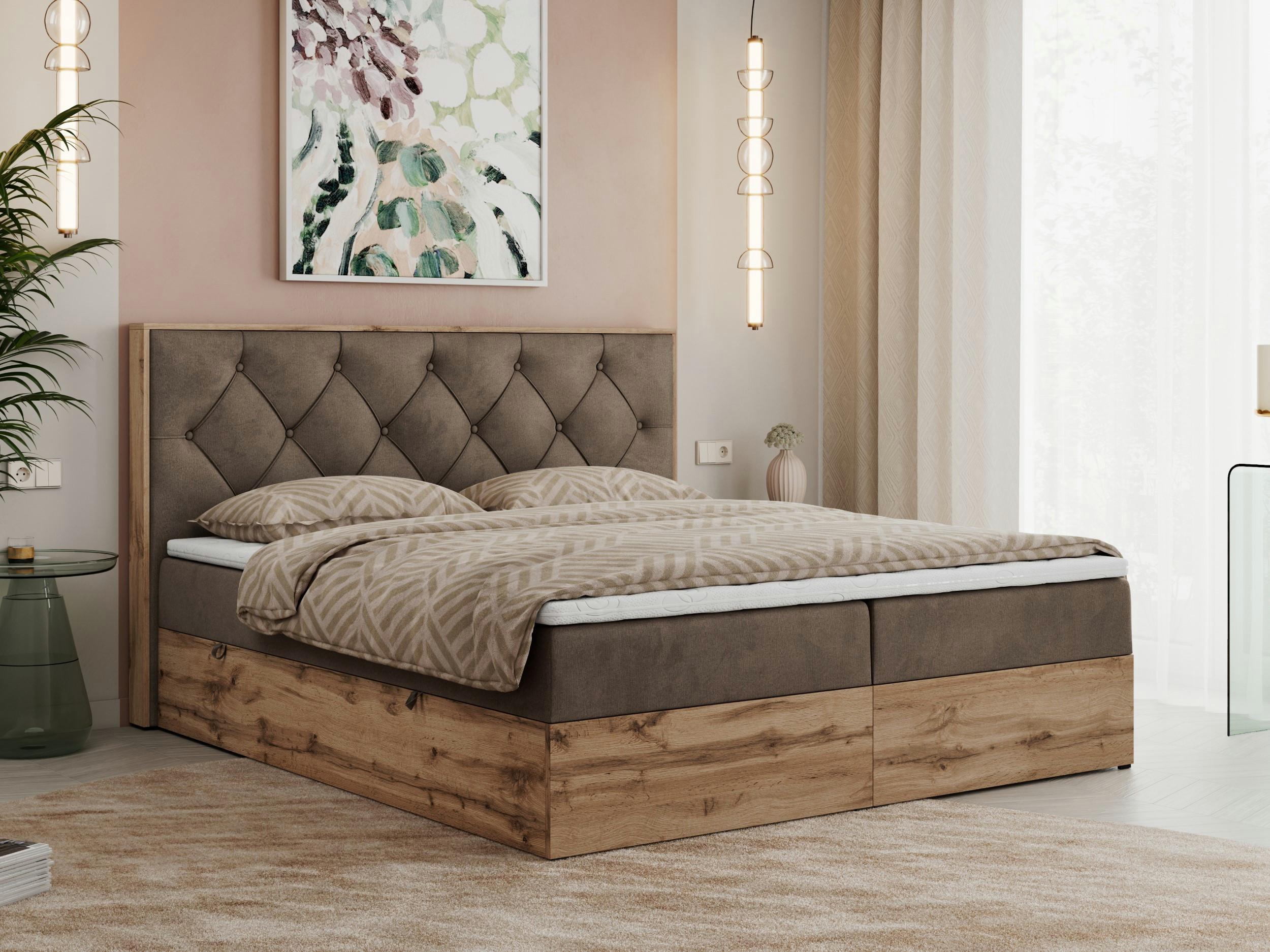 wohnli-moebel-suche-800000665591-1 BOXBETT VENETO 180/200 Braun Velvet - H4 Textil MKS Möbel > Betten > Boxspringbetten Braun