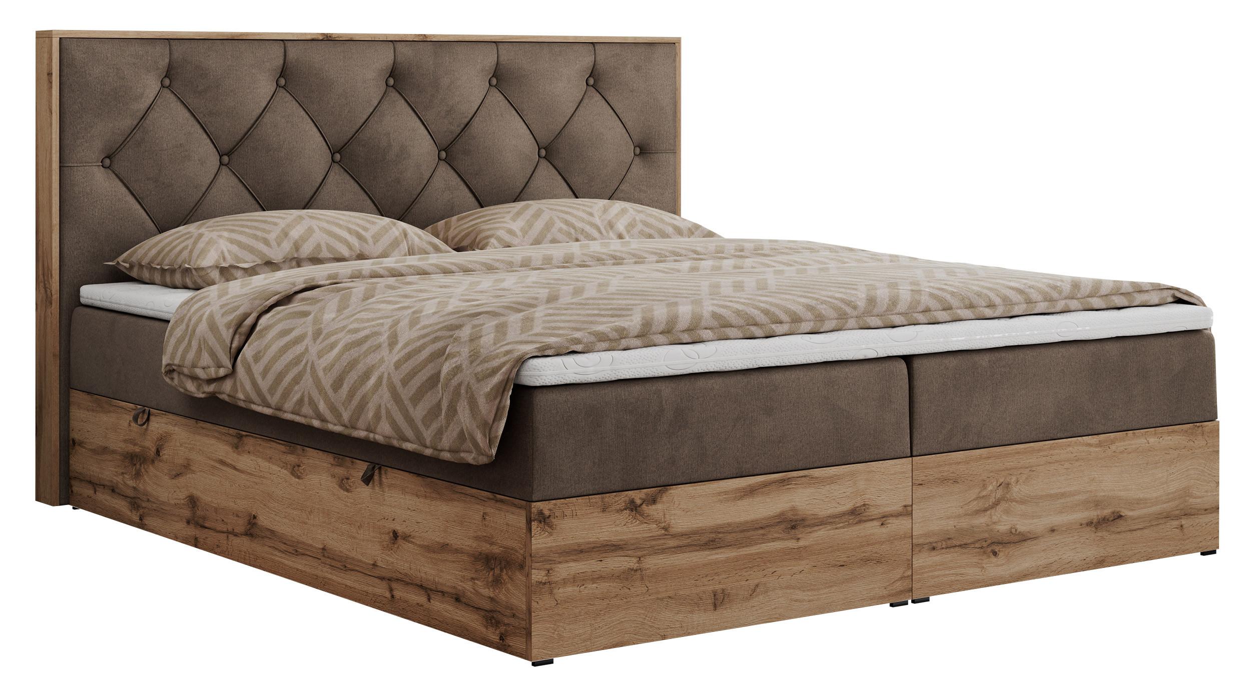 Wohnli Möbelsuche - BOXBETT VENETO 180/200 Braun Velvet - H4