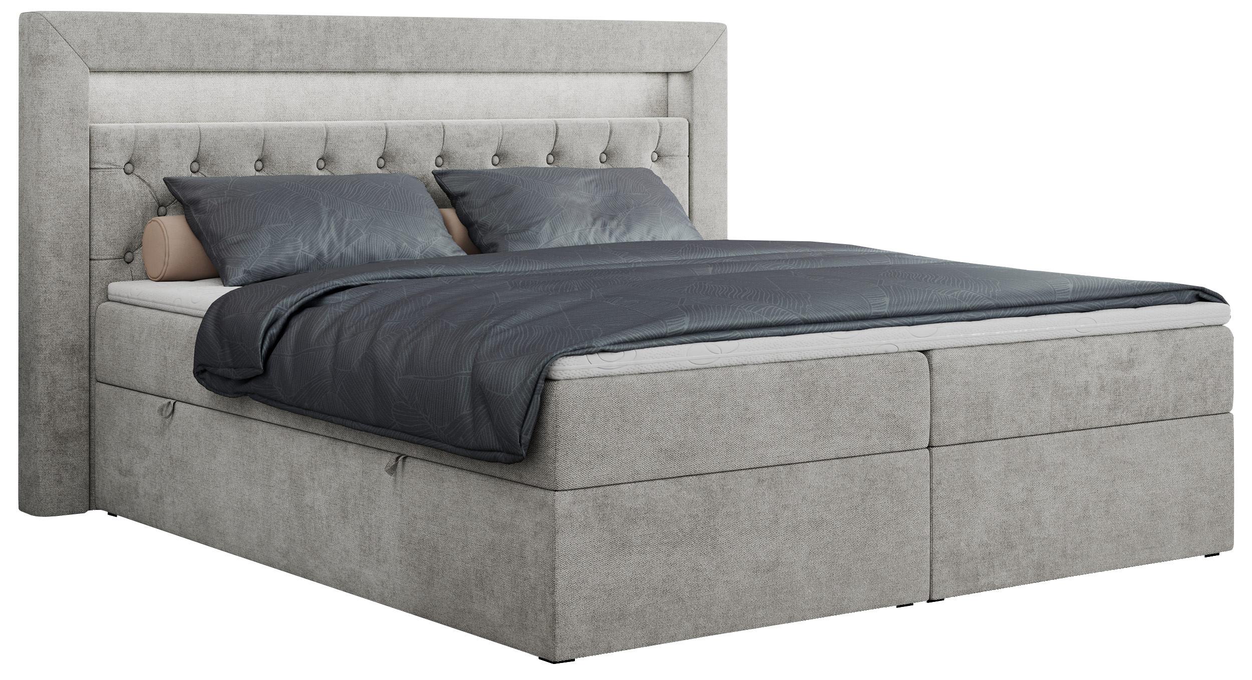 wohnli-moebel-suche-800000666322 Wohnli Möbelsuche - BOXBETT GOLD-6 LED 180/200 Hellgrau Struktur - H3