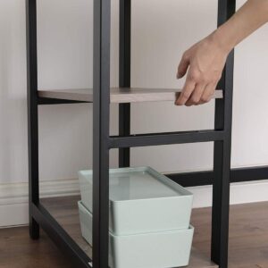 ECKSCHREIBTISCH mit 2-stufigem Regal im Industrial-Stil Holzwerkstoff Calicosy Möbel > Tische > Schreibtische > Eckschreibtische Beige