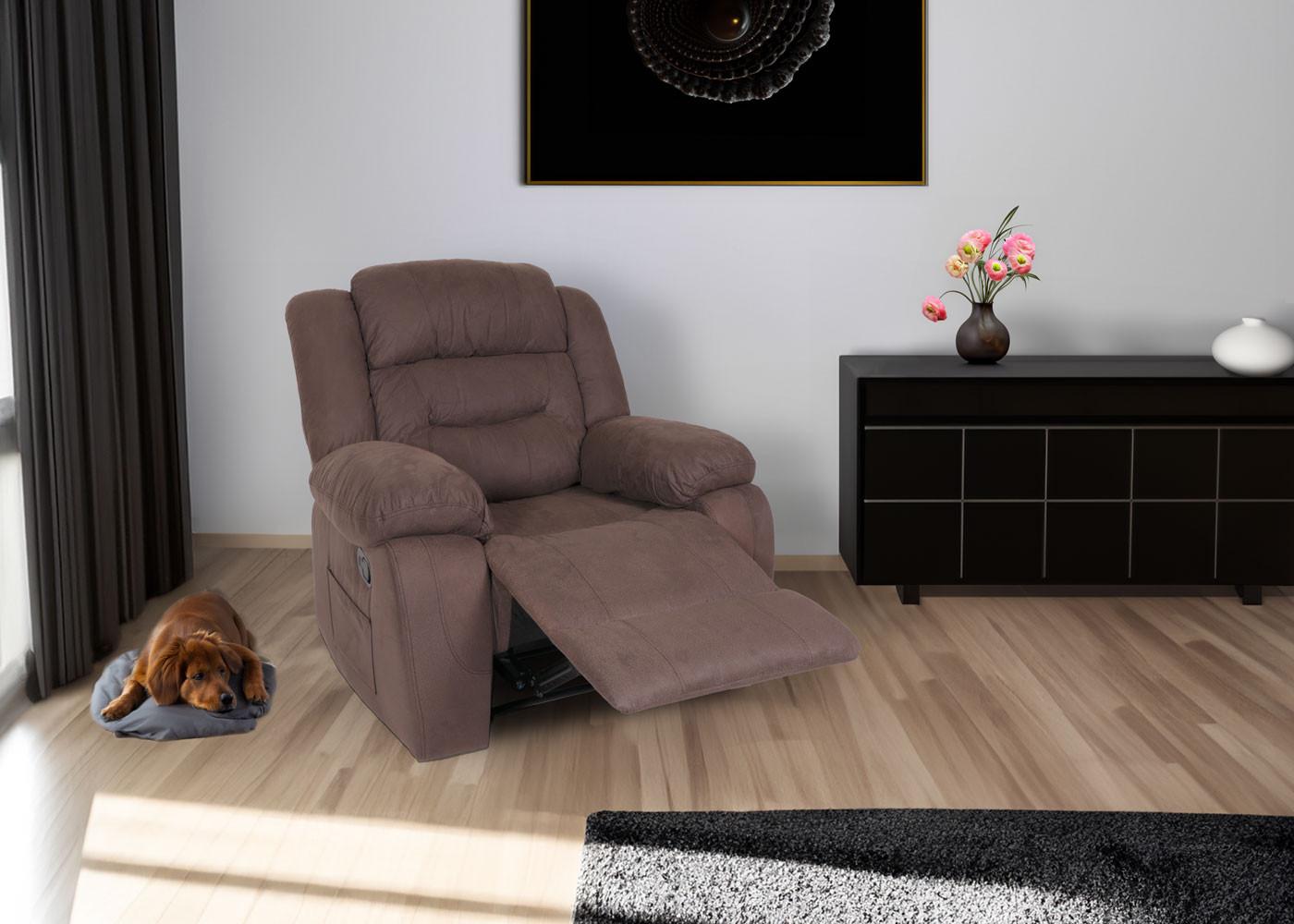 wohnli-moebel-suche-800000678132-1 FERNSEHSESSEL XXL Braun Textil MCW Möbel > Sessel > Polstersessel Braun
