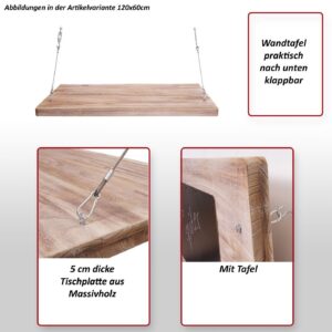 WANDTISCH Braun Holz MCW Möbel > Tische > Esstische Braun