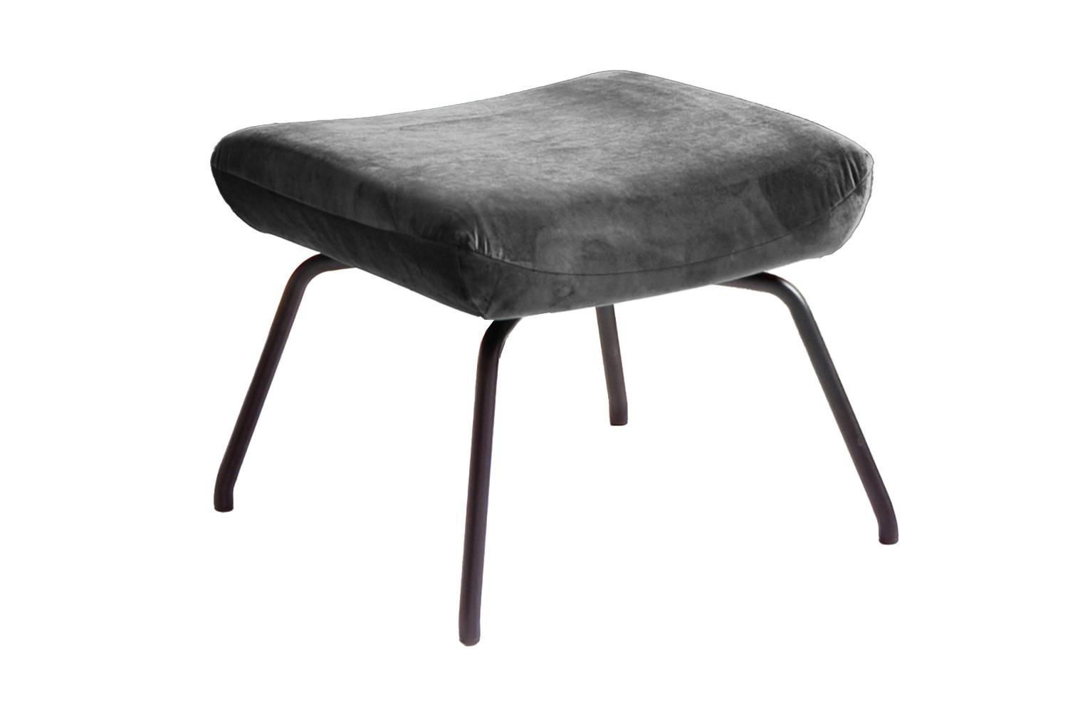 Wohnli Möbelsuche - HOCKER LOTTE Grau Velvet