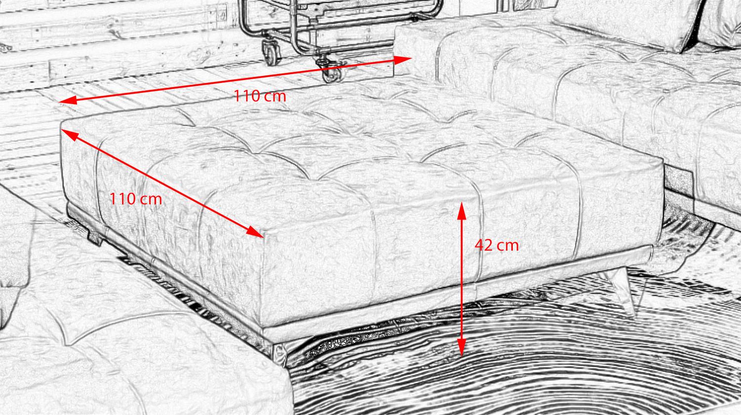 HOCKER WIOLO Schwarz Webstoff Textil KAWOLA Möbel > Sessel > Hocker Schwarz
