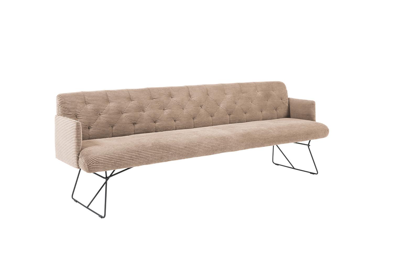 Wohnli Möbelsuche - ESSZIMMERBANK CHARME Taupe Cord