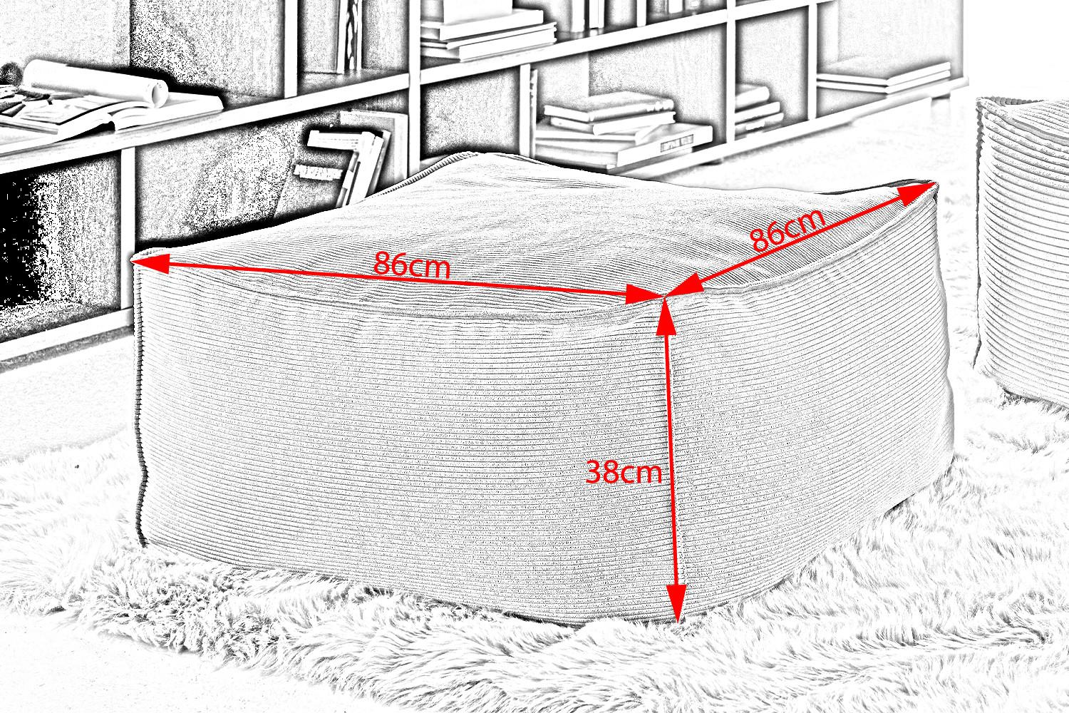 wohnli-moebel-suche-800000679406-1 HOCKER ALEA Hellgrau Textil KAWOLA Möbel > Sessel > Hocker Grau