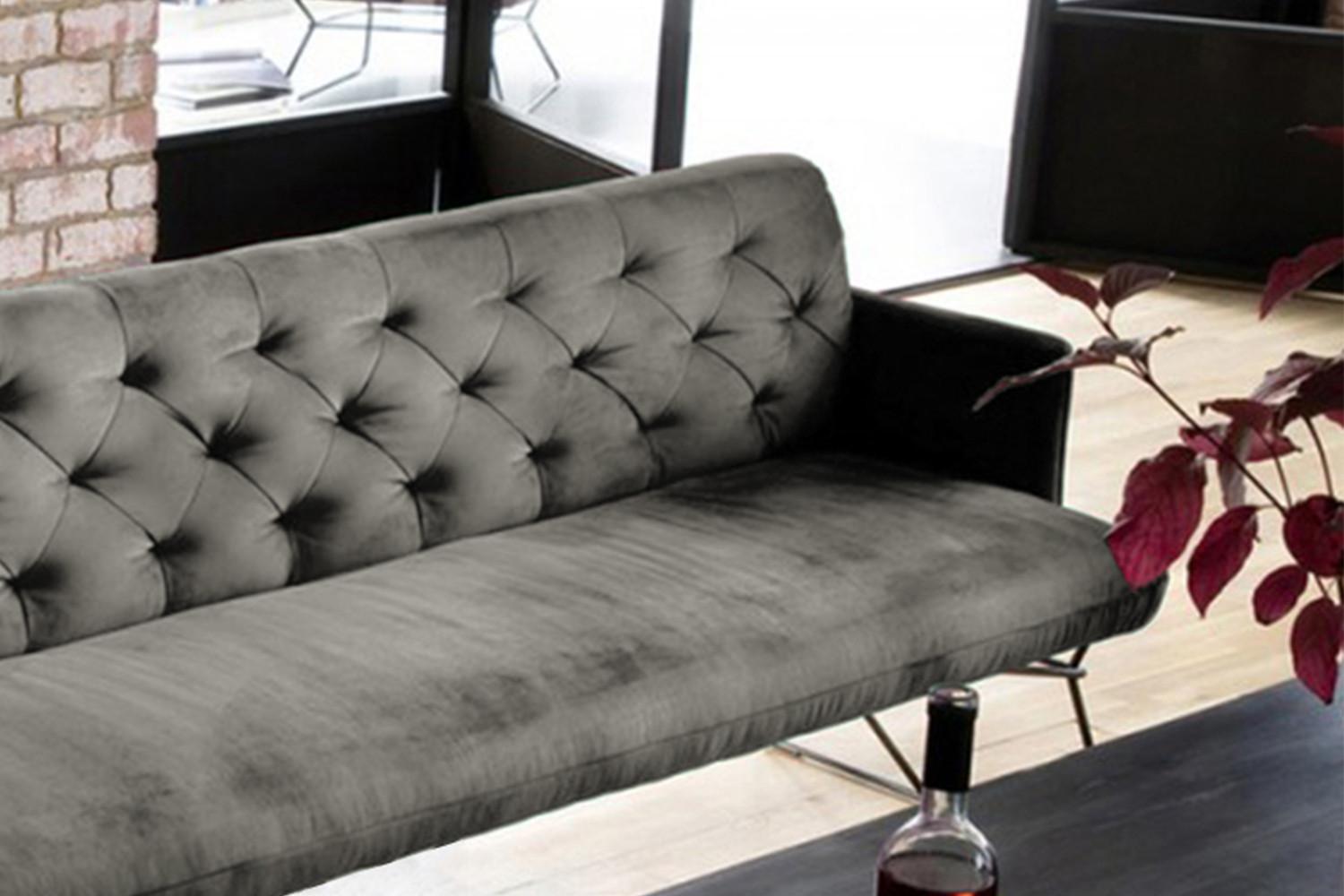ESSZIMMERBANK CHARME Grau Velvet Textil KAWOLA Möbel > Bänke > Sitzbänke Grau