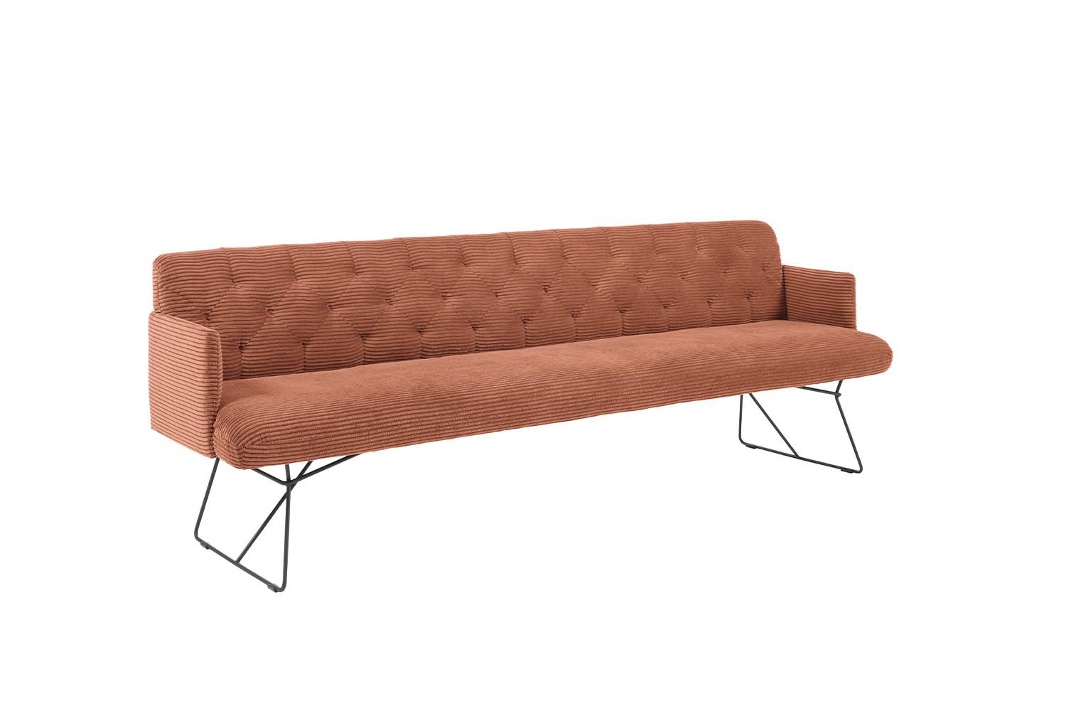 Wohnli Möbelsuche - ESSZIMMERBANK CHARME Braun Cord