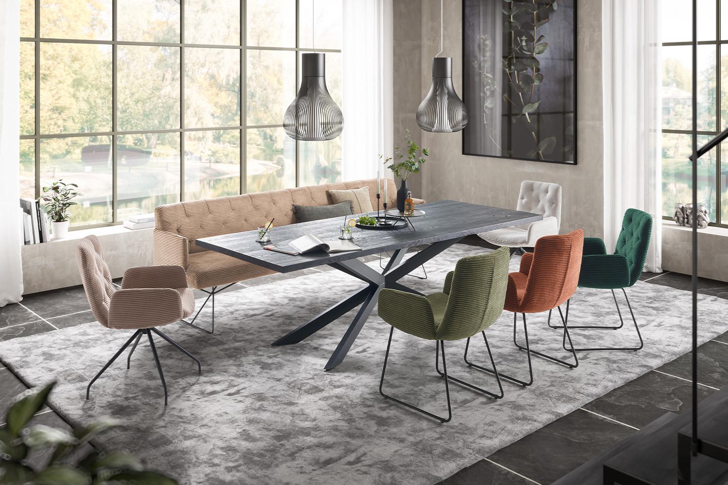 ESSZIMMERBANK CHARME Taupe Cord Textil KAWOLA Möbel > Bänke > Sitzbänke Taupe
