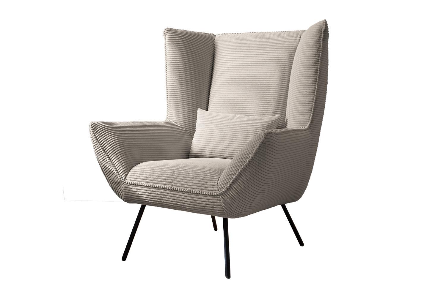 Wohnli Möbelsuche - SESSEL IVA Taupe Cord