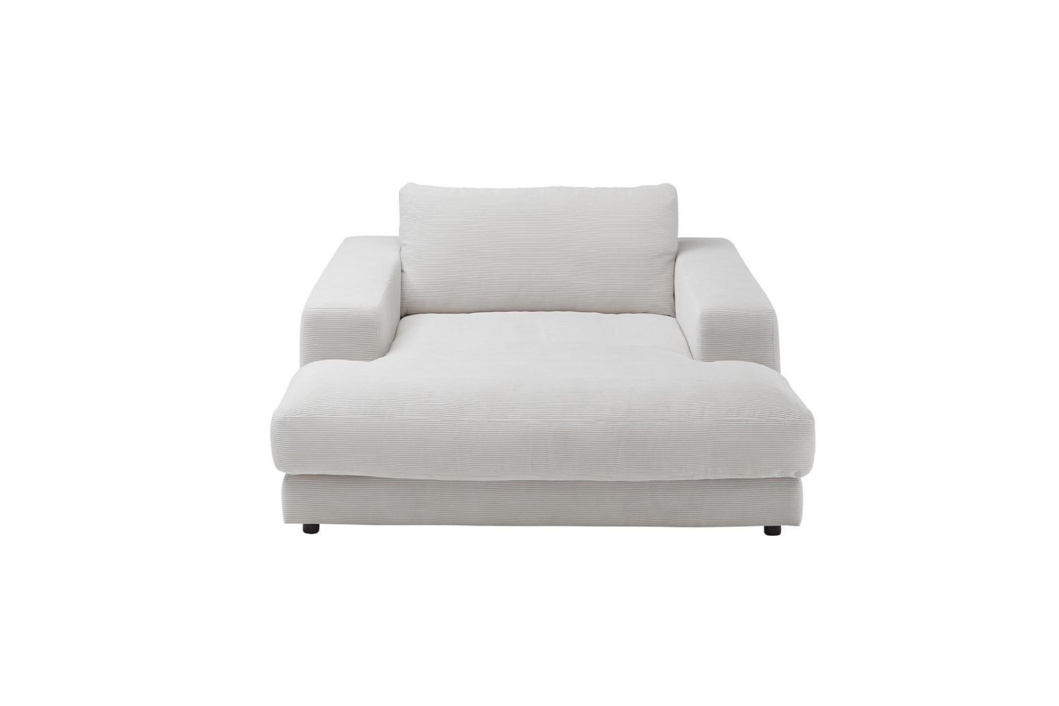 LONGSEAT MADELINE Weiß Cord Textil KAWOLA Möbel > Sessel > Polstersessel Weiß