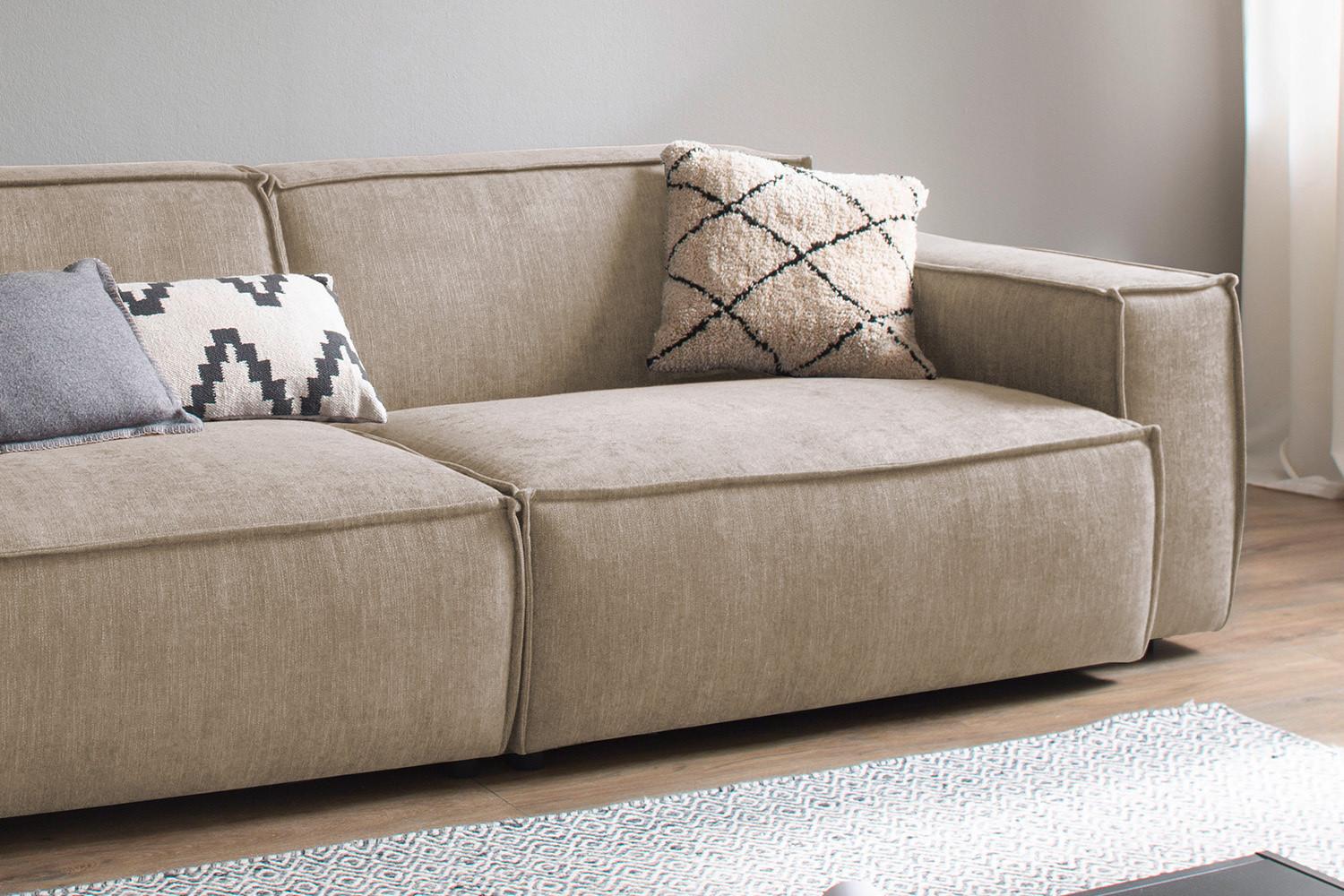 SOFA SAMU Taupe Webstoff Textil KAWOLA Möbel > Sofas & Couches > Sofas Taupe