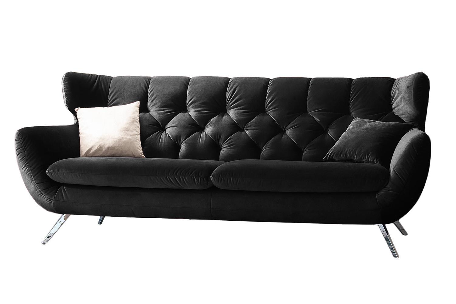 wohnli-moebel-suche-800000679659 Wohnli Möbelsuche - SOFA CHARME Schwarz Velvet