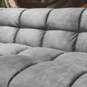 SOFA RIO Hellgrau Velvet Textil KAWOLA Möbel > Sofas & Couches > Sofas Grau