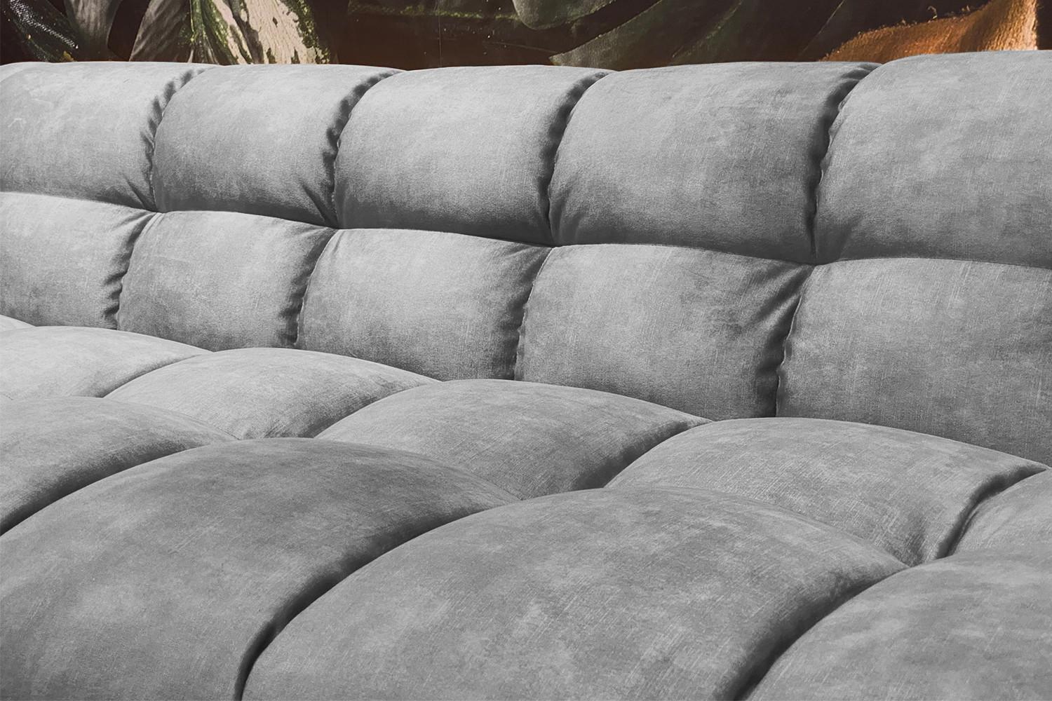 SOFA RIO Hellgrau Velvet Textil KAWOLA Möbel > Sofas & Couches > Sofas Grau