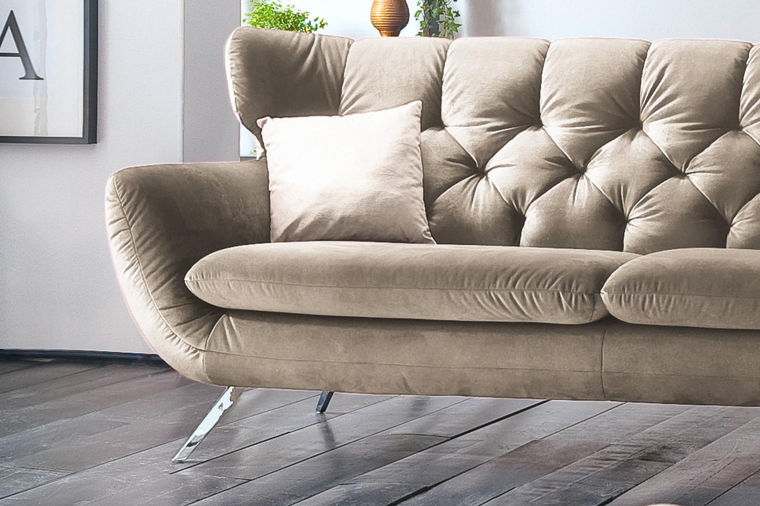 wohnli-moebel-suche-800000679716-1 SOFA CHARME Braun Velvet Textil KAWOLA Möbel > Sofas & Couches > Sofas Braun